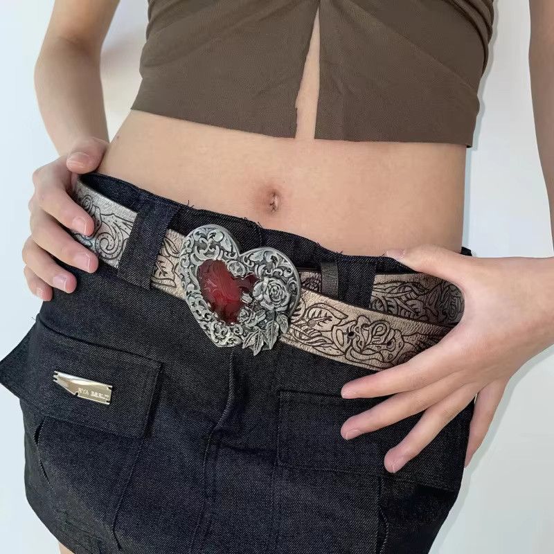 Jewelry Buckle Waist Strap Love Heart Belt Size ONE SIZE - 1 Thumbnail