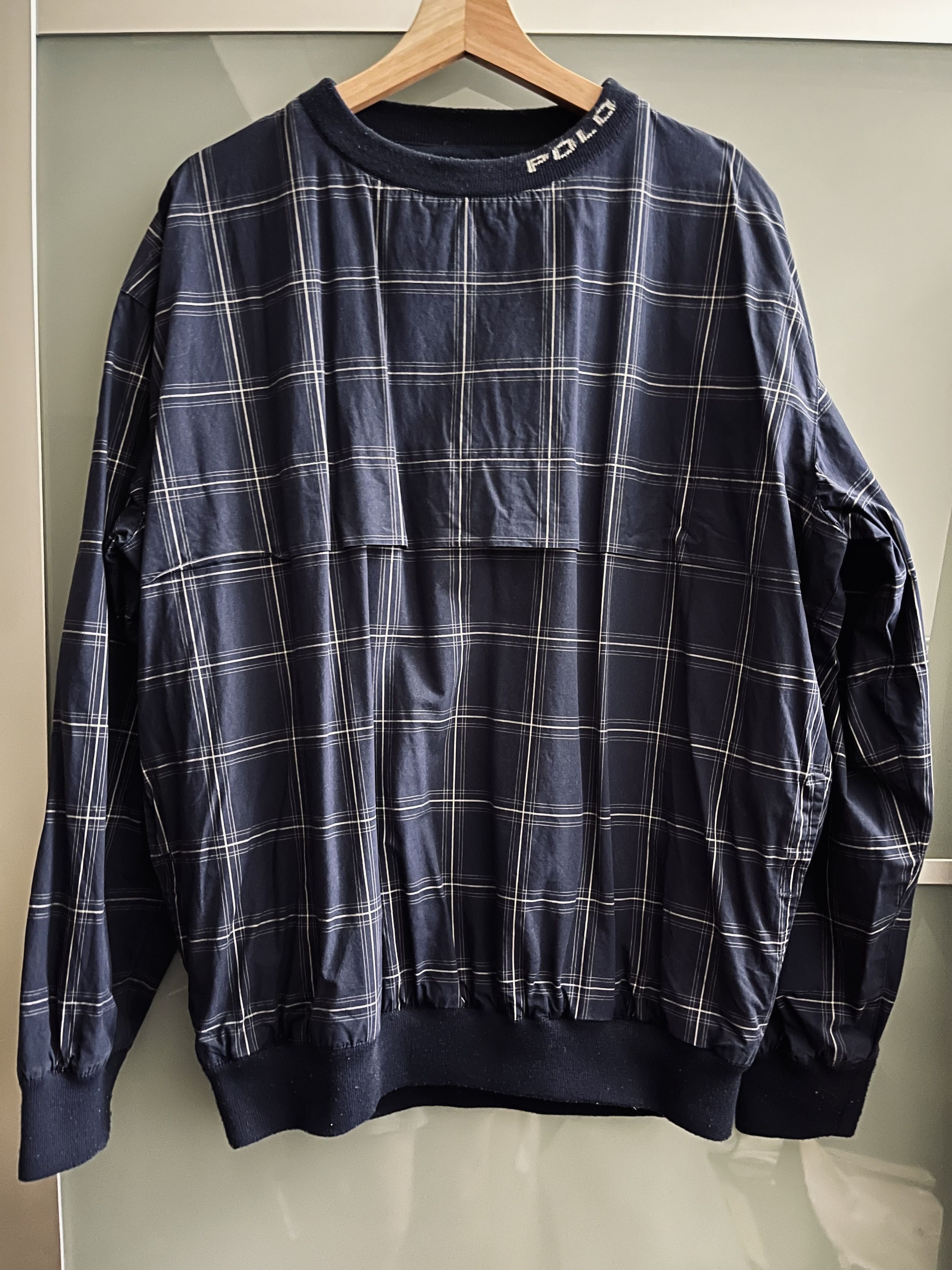 Polo Ralph Lauren VINTAGE NAVY PLAID POLO GOLF WINDBREAKER M Size US M / EU 48-50 / 2 - 2 Thumbnail