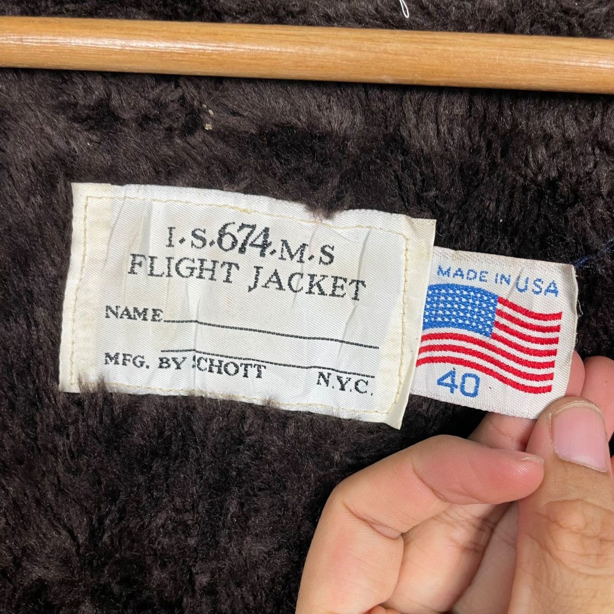 Schott Vintage Schott NYC I.S674.M.S Leather Flight Jacket Size US M / EU 48-50 / 2 - 16 Thumbnail