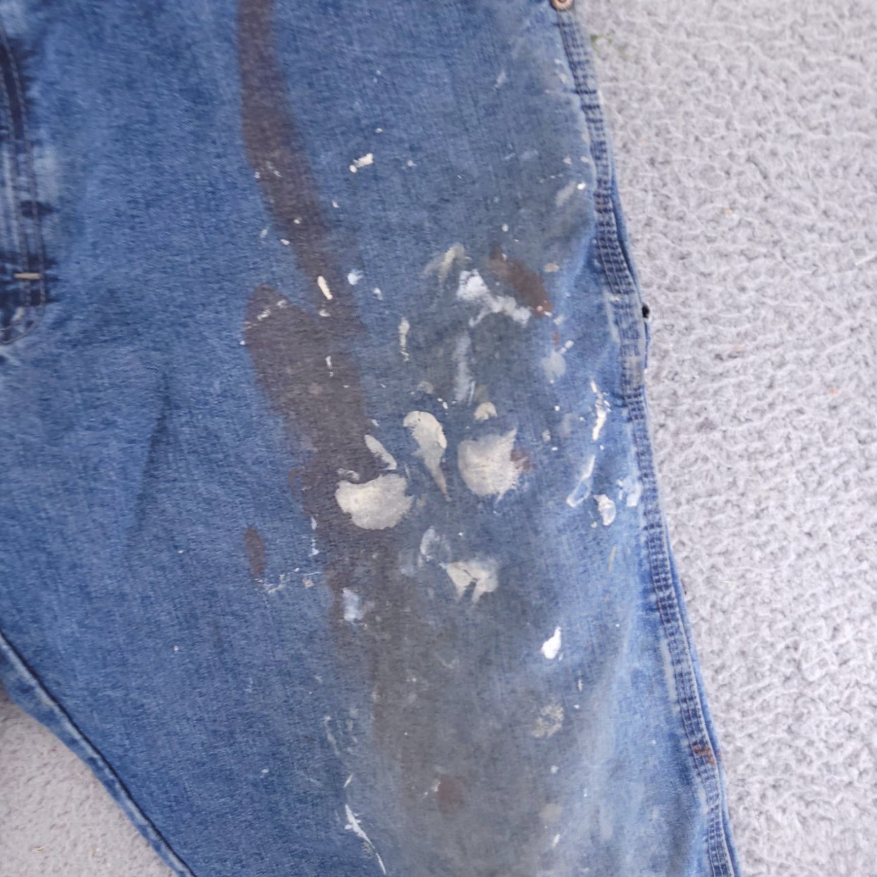 Wrangler Wrangler Jeans Mens 36x32 Blue Workwear Distressed Carpenter Straight Regular 36 32 Jeans Mens Blue Distressed Carpenter Workwear Size US 36 / EU 52 - 4 Thumbnail