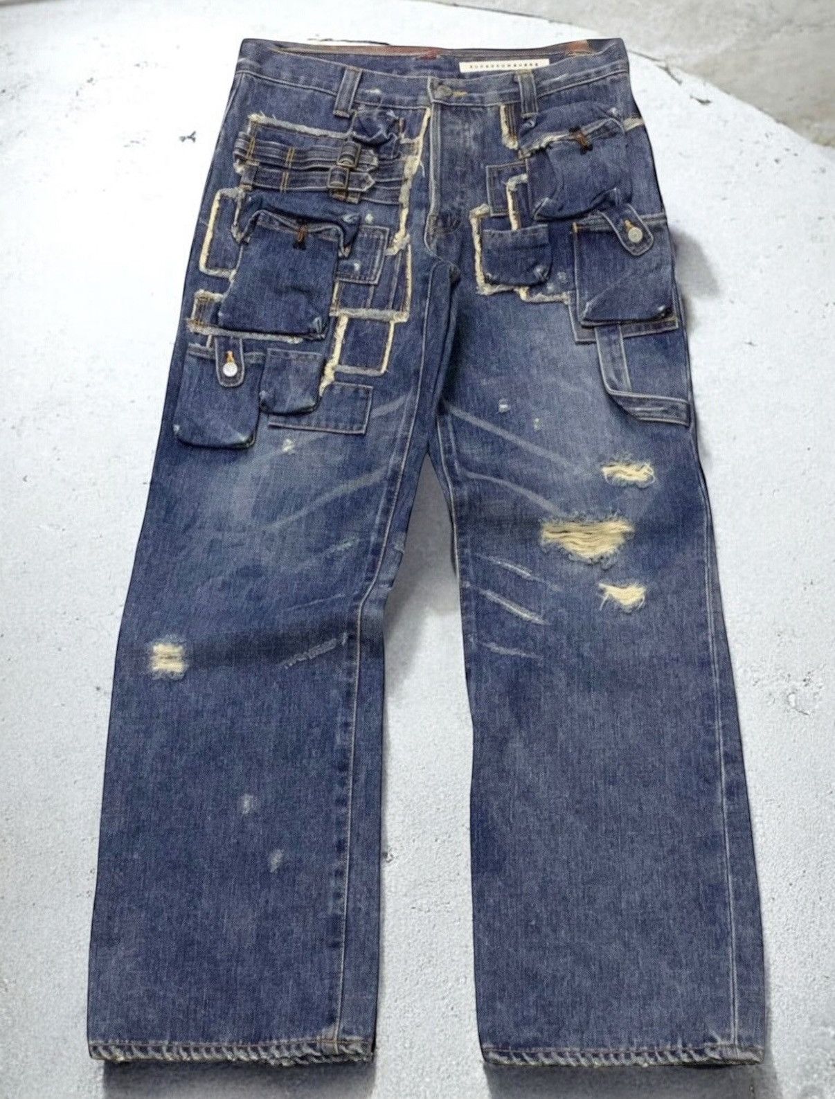 Issey Miyake Sunaokuwahara Issey Miyake MultiPocket Deconstructed Jeans Size US 30 / EU 46 - 1 Thumbnail