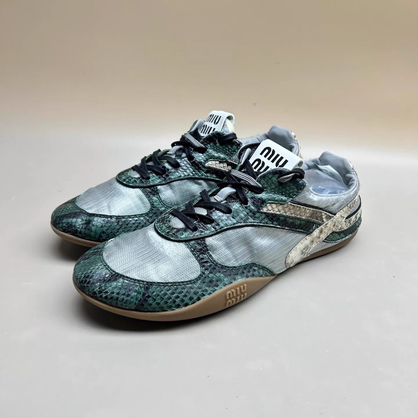 Miu Miu Miu Miu 25 Snake Print Low-Top Sneakers 42 99 New Size US 9 / EU 42 - 1 Thumbnail