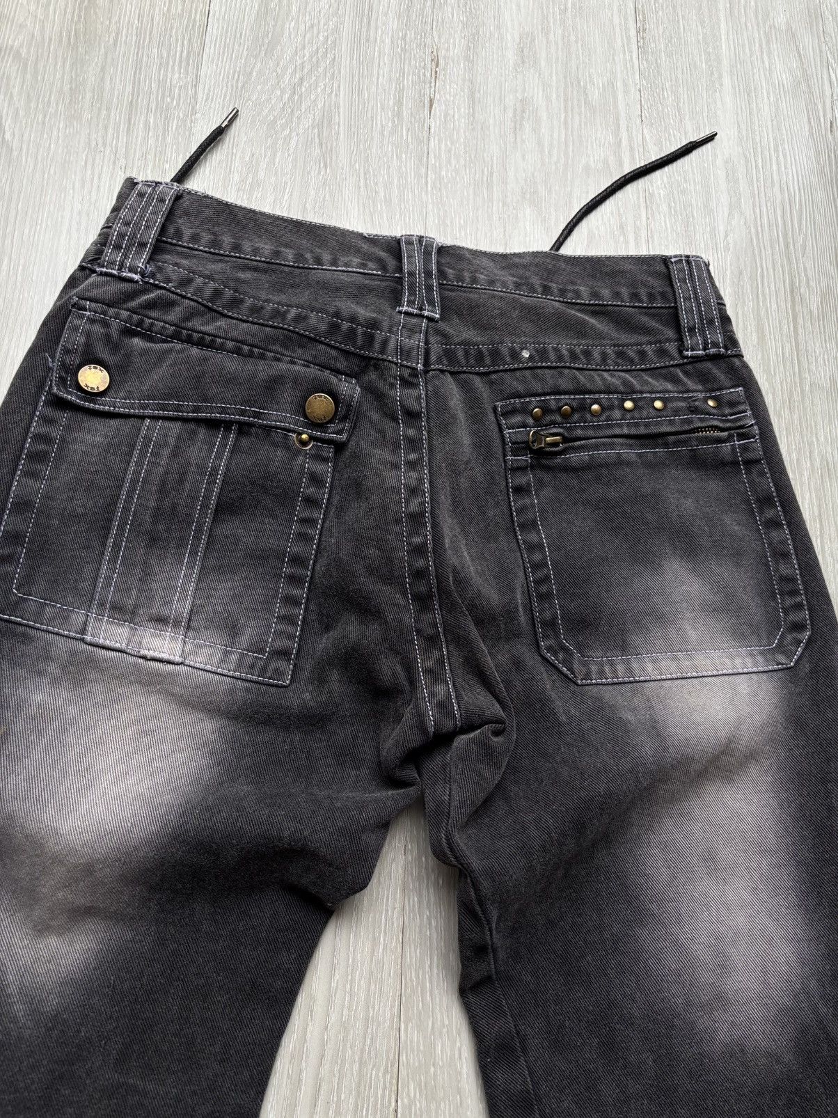 Japanese Brand BATSU Lace up flare jeans Size US 28 / EU 44 - 6 Thumbnail