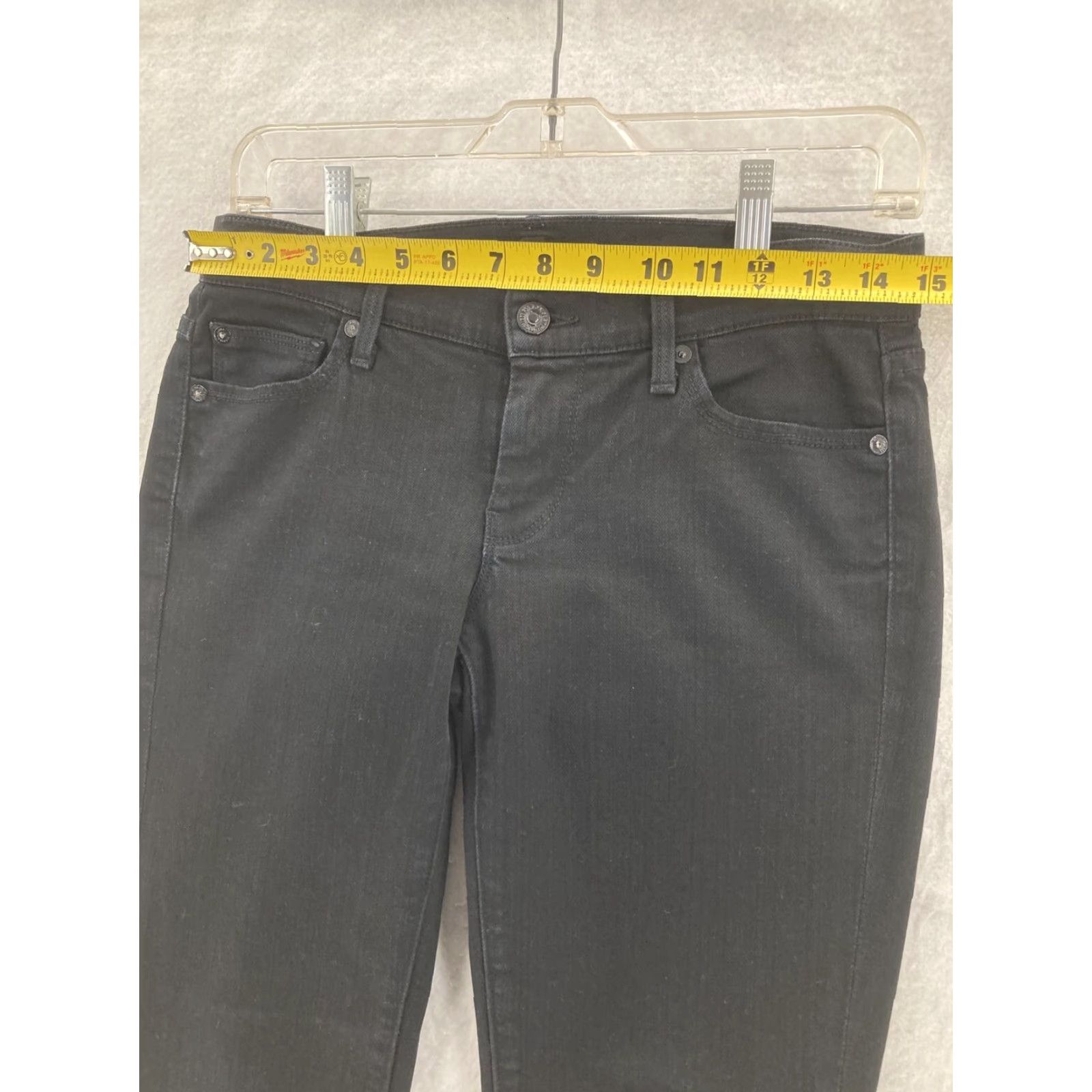 7 For All Mankind 7 For All Mankind Jeans Womens 26 Black Straight Leg Denim Regular Fit Size 26" / US 2 / IT 38 - 3 Thumbnail