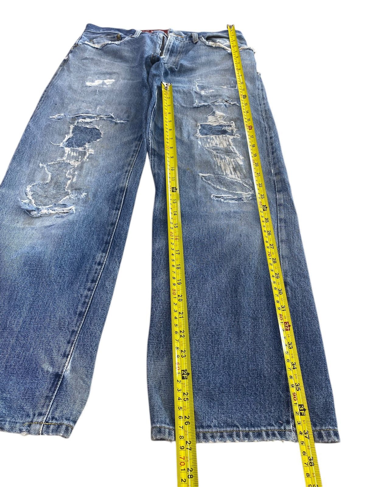 Japanese Brand Japanese Brand Distressed Ripped Style Selvedge Jeans Size US 32 / EU 48 - 7 Thumbnail