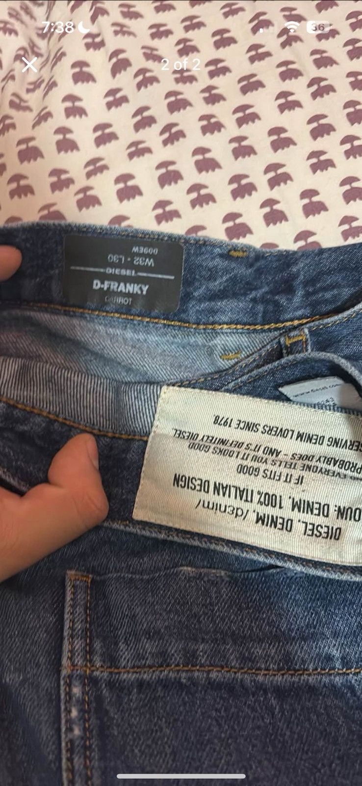 Diesel DIESEL D-FRANKY JEANS Size US 32 / EU 48 - 2 Thumbnail