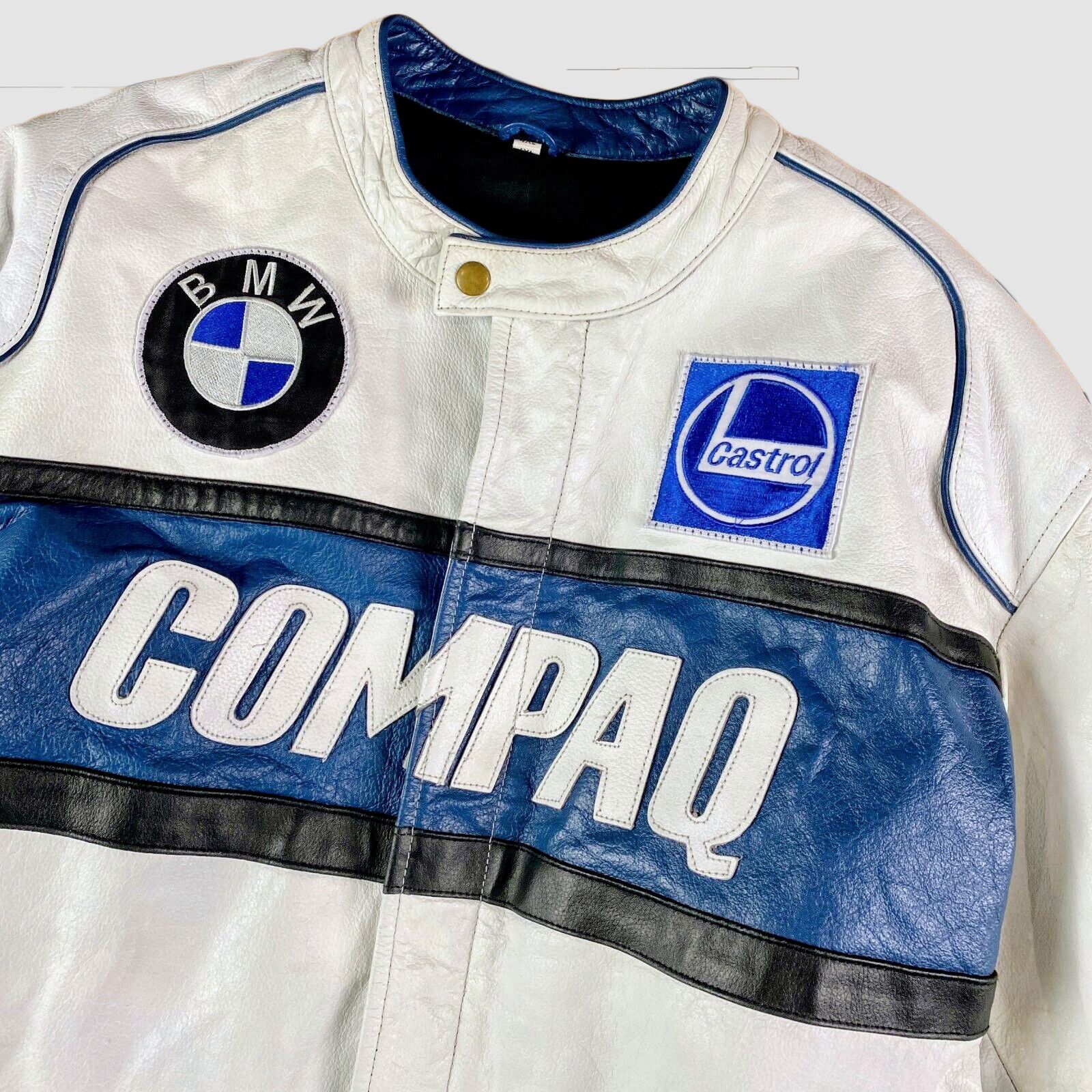 BMW 🔥💀 BMW 💀🔥 STREETWEAR LEATHER JACKET RACING M SERIES Size US XL / EU 56 / 4 - 3 Thumbnail