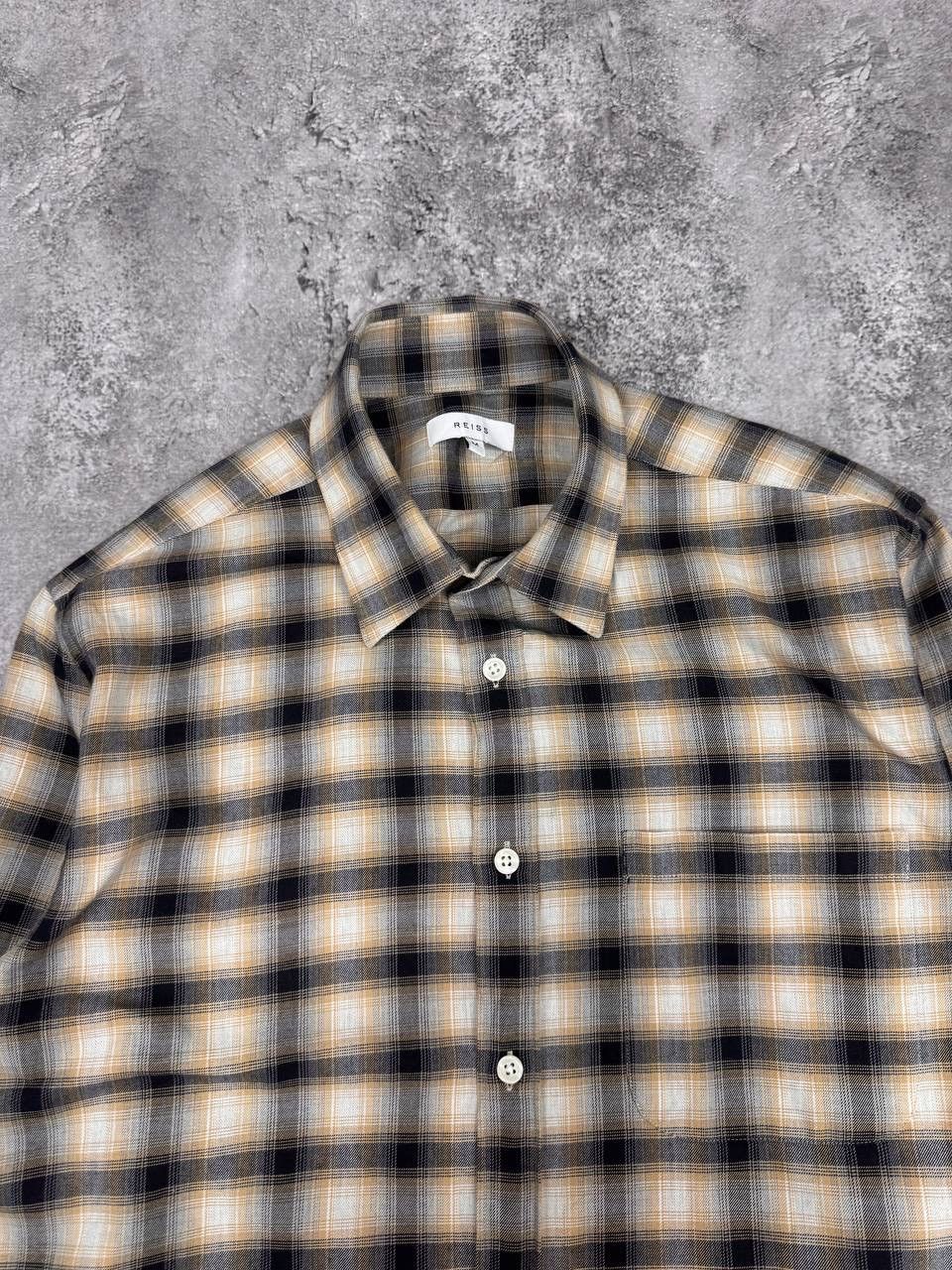 Reiss Reiss Men Check Shirt Beige Black Size M Size US M / EU 48-50 / 2 - 3 Thumbnail