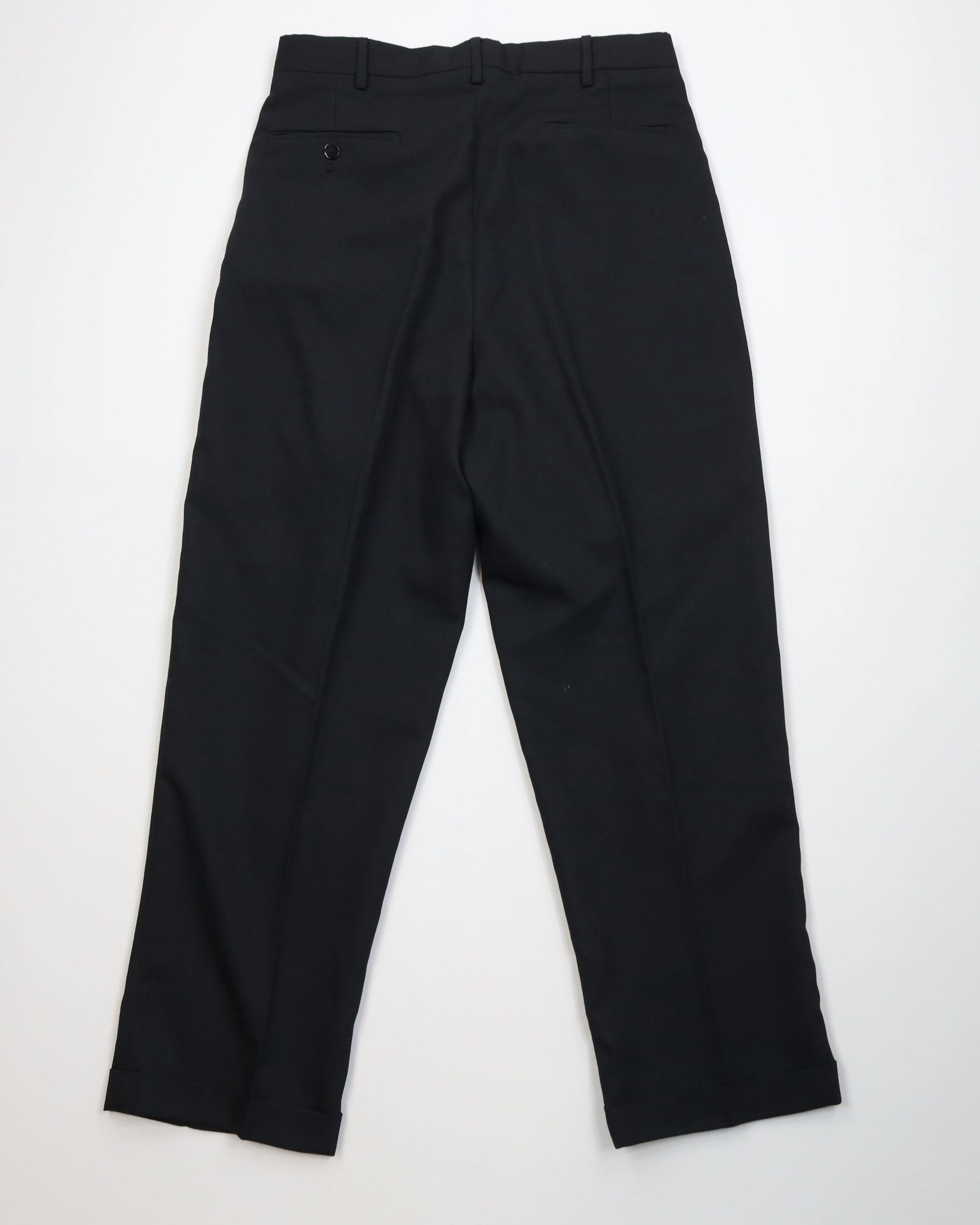 Vintage Vintage 90s Gabardine Blend Knit Wide Leg Chino Pants Black Size US 32 / EU 48 - 9 Thumbnail