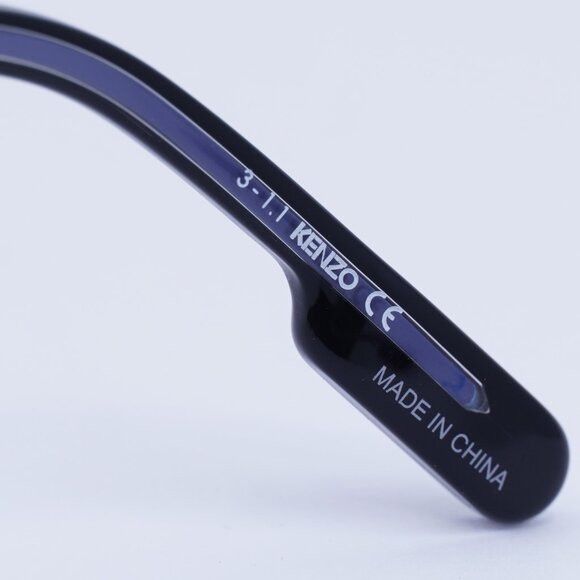 Kenzo Kenzo KZ50102F 001 Eyeglasses Shiny Black 53mm Square Frame Size ONE SIZE - 7 Thumbnail