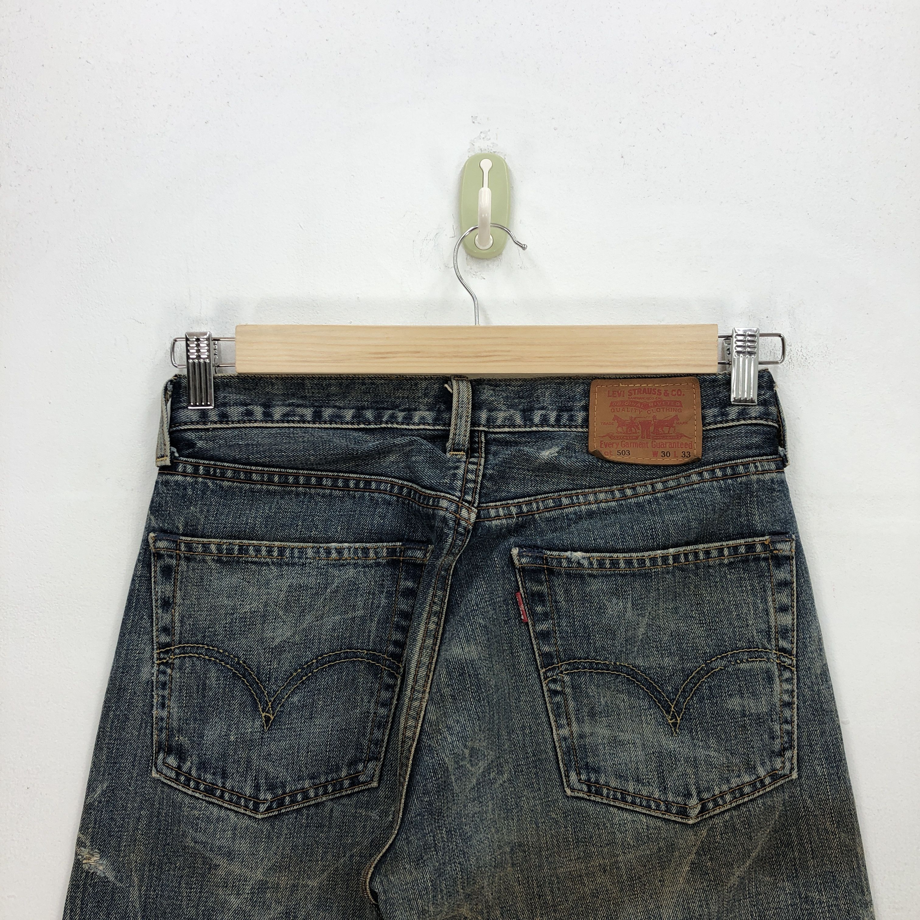 Levi's Vintage Levis 503 Stone Wash Jeans Levi's Dirty Denim Pants Size US 30 / EU 46 - 6 Thumbnail