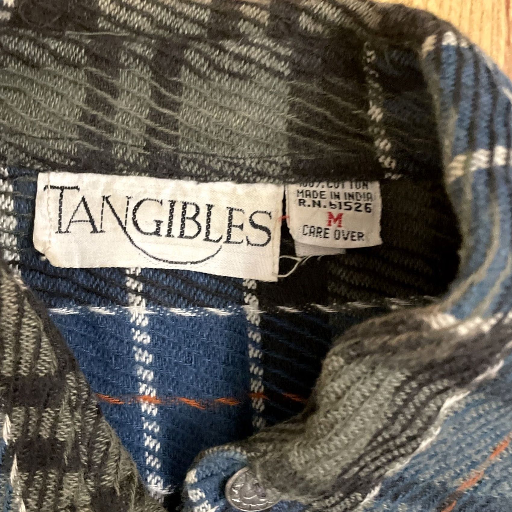 Vintage VINTAGE Tangibles 90s Plaid Vest M Grunge Pockets Blue Green Shirt Size M / US 6-8 / IT 42-44 - 3 Thumbnail