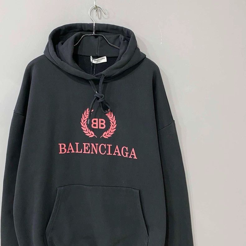 Balenciaga Balenciaga Black Hoodie with Pink Logo-2505 Size US S / EU 44-46 / 1 - 2 Thumbnail