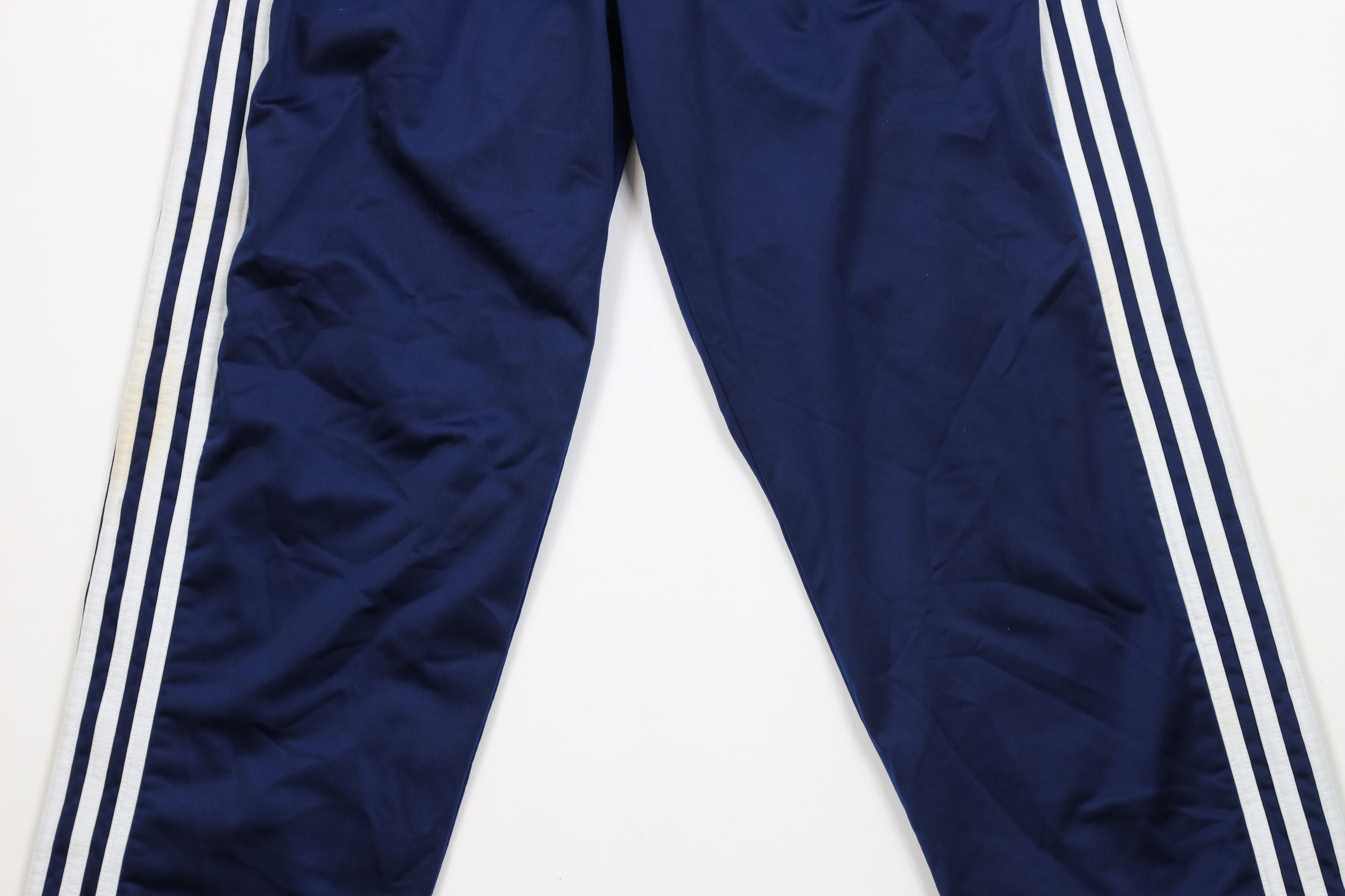 Adidas × Vintage Vintage 90s Adidas Spell Out Wide Leg Tearaway Pants Blue Size US 32 / EU 48 - 3 Thumbnail