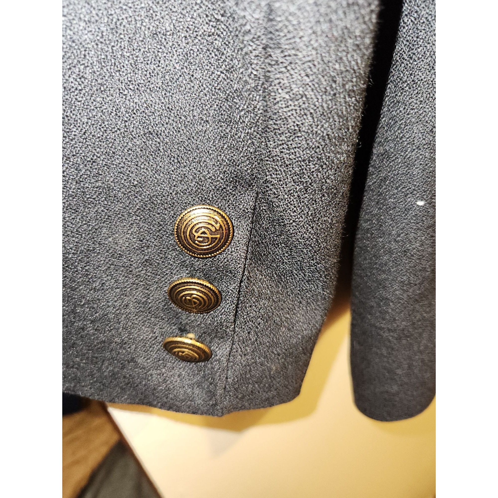 Vintage Giorgio di Sant Angelo Womens Blazer Size 10 Black Wool Size L / US 10 / IT 46 - 5 Thumbnail