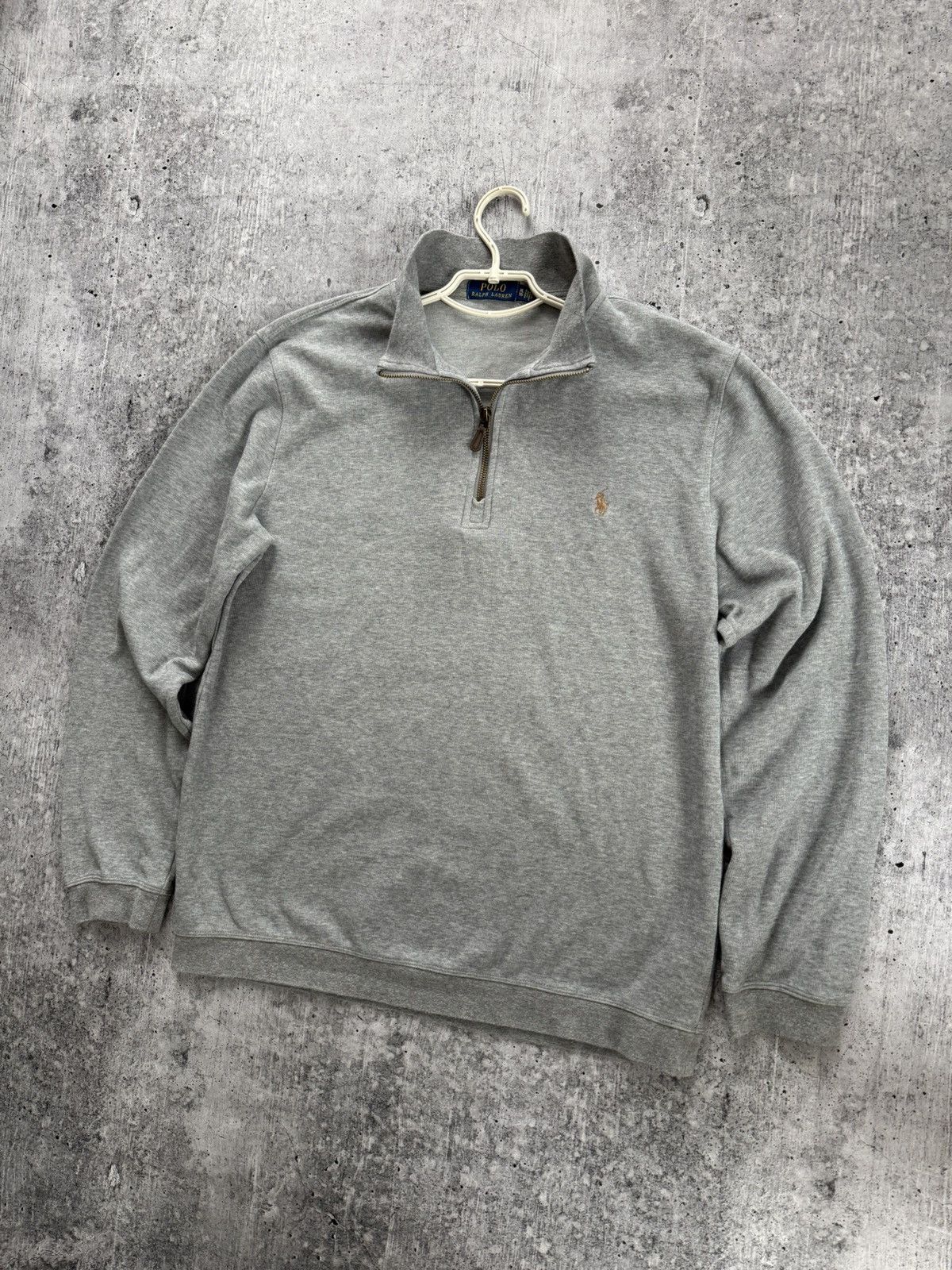Polo Ralph Lauren Polo Ralph Lauren Sweater 1/3 Zip Knitwear Luxury Gray Sz L Size US L / EU 52-54 / 3 - 4 Thumbnail