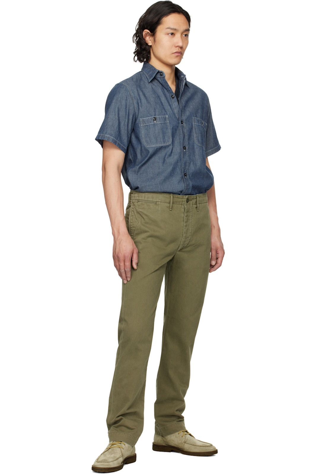 Stevenson Overall Co. Olive Green Military Officer Khakis Chinos Pants Stevenson Size US 32 / EU 48 - 1 Thumbnail