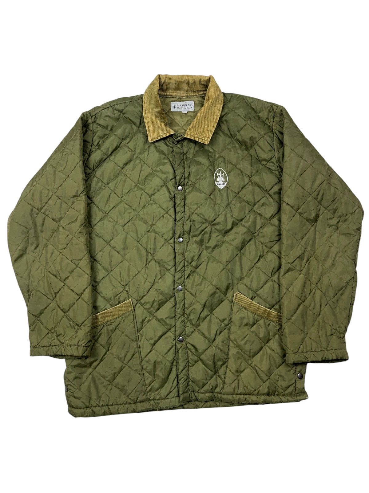 Maserati × Vintage Vintage 80s Maserati Quilted Jacket Distressed Rare Size US L / EU 52-54 / 3 - 12 Thumbnail