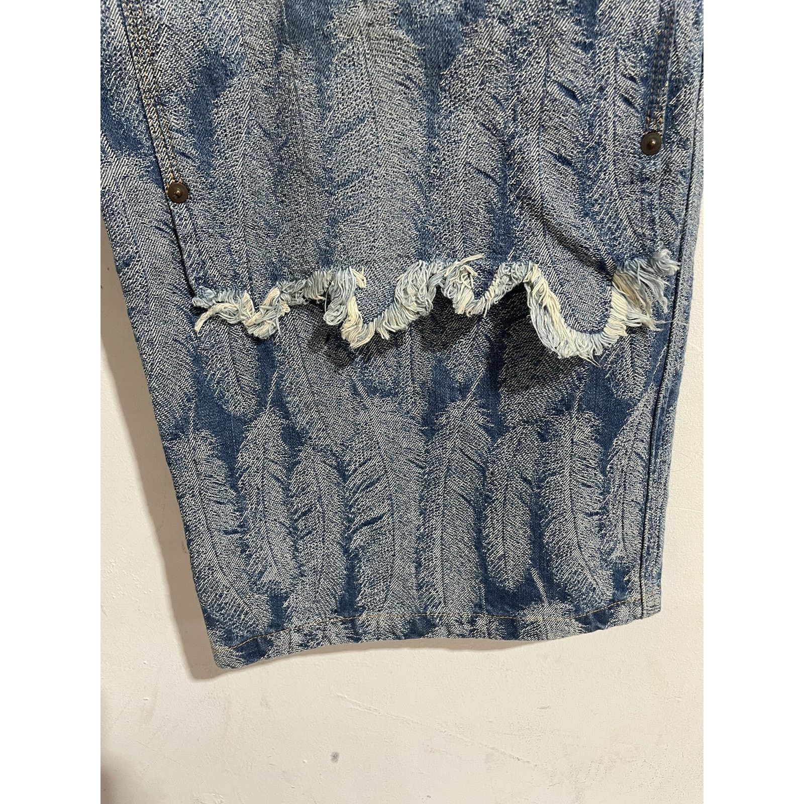 KAPITAL MAGPIE DENIM DOUBLE KNEE PANTS SIZE 4 (US XL) NEW