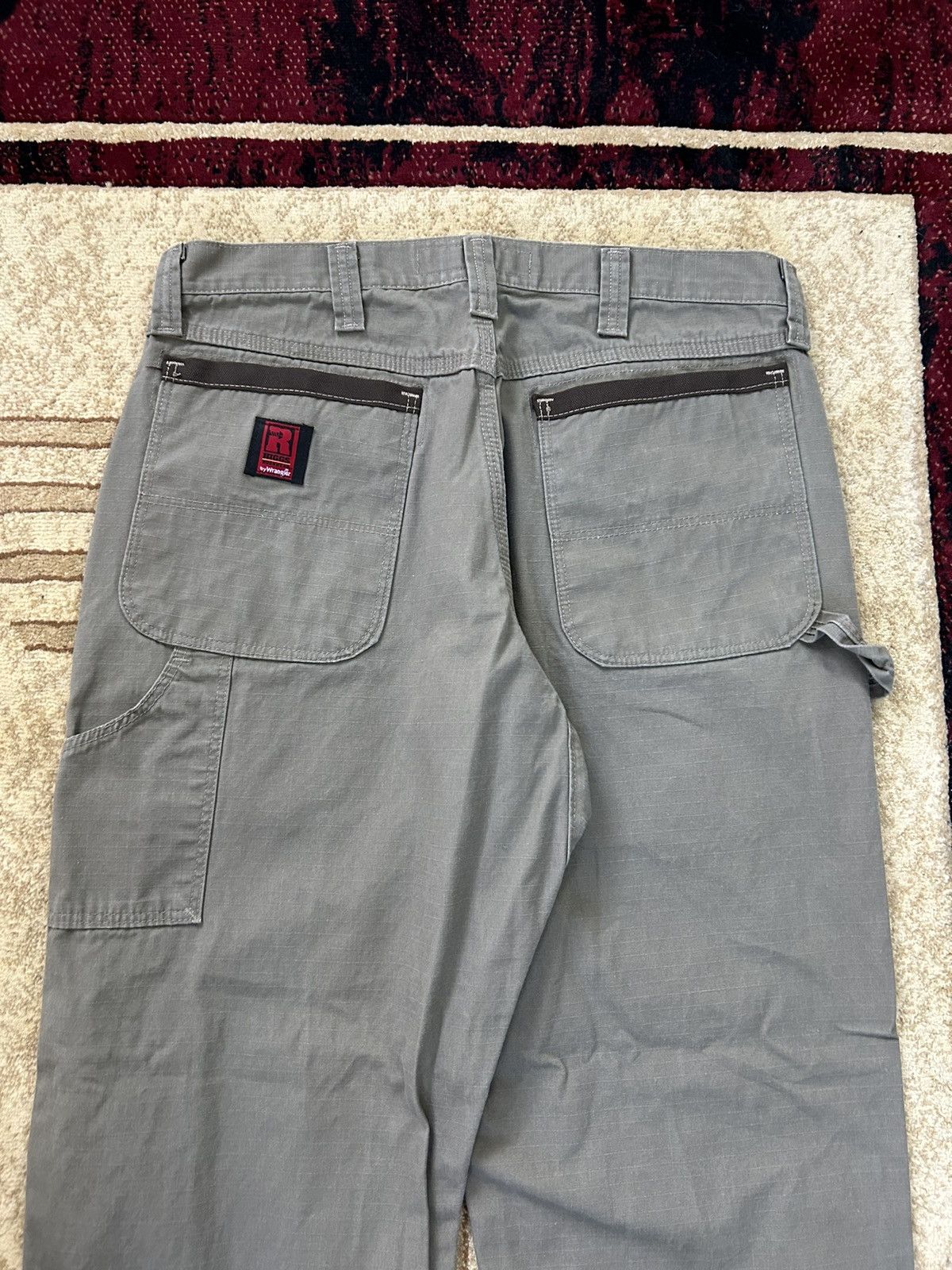 Japanese Brand × Vintage × Wrangler Vintage Wrangler Riggs Workwear Olive Carpenter Pants Size US 34 / EU 50 - 5 Thumbnail