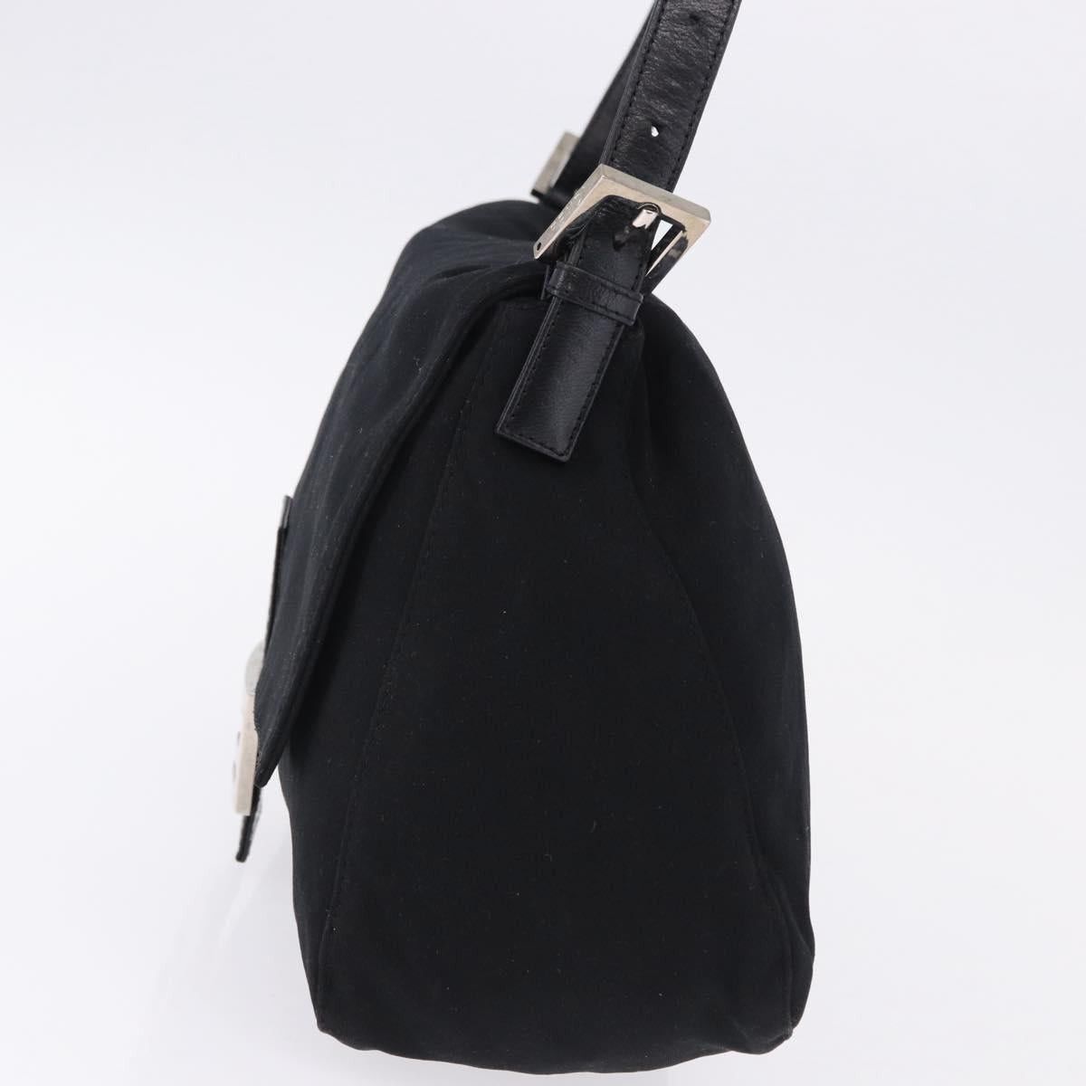 Fendi FENDI Mamma Baguette Shoulder Bag Cotton jersey Black Silver Size ONE SIZE - 3 Thumbnail