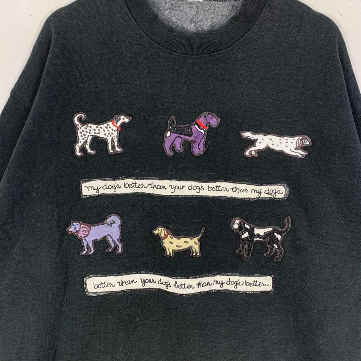 Vintage Vintage Dogs Crewneck Streetwear JapaneseBrand Sweatshirt Size US XL / EU 56 / 4 - 3 Thumbnail