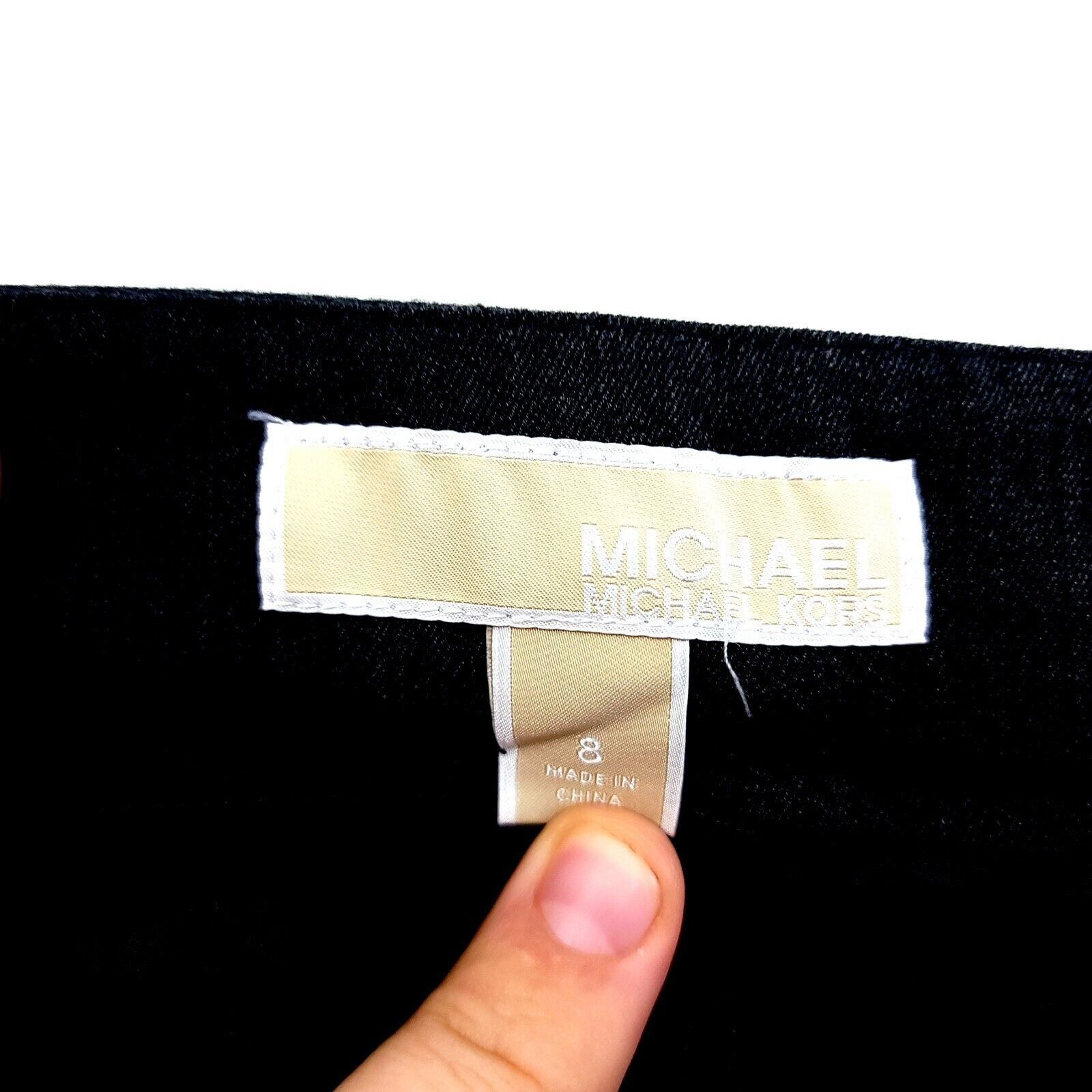 Michael Kors Michael Kors Polyester Viscose Elastane Gray Mid Rise Dress Size 30" / US 8 / IT 44 - 5 Thumbnail