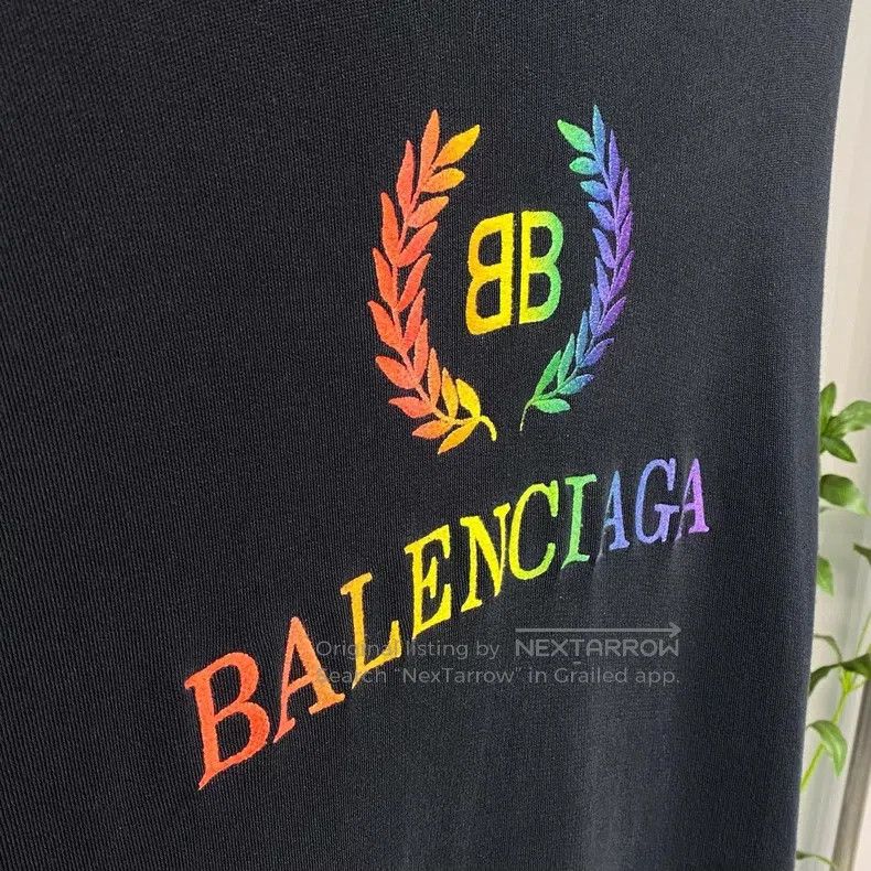 Balenciaga Balenciaga Hooded sweatshirt with rainbow wheat embroidery Size US M / EU 48-50 / 2 - 4 Thumbnail