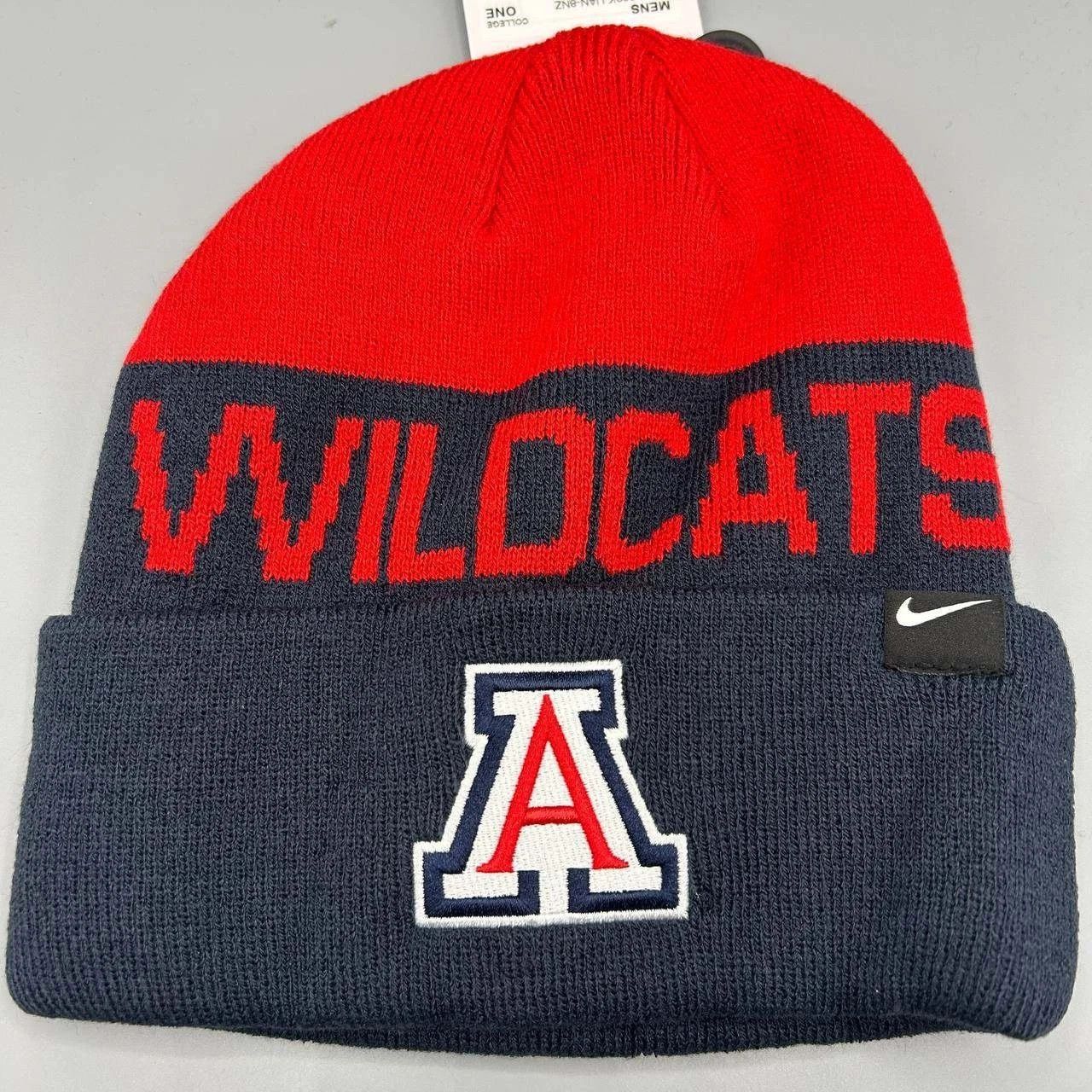 Nike Arizona Wildcats x Nike Hat Men Navy Red Cuffed Beanie Cap Size ONE SIZE - 2 Thumbnail