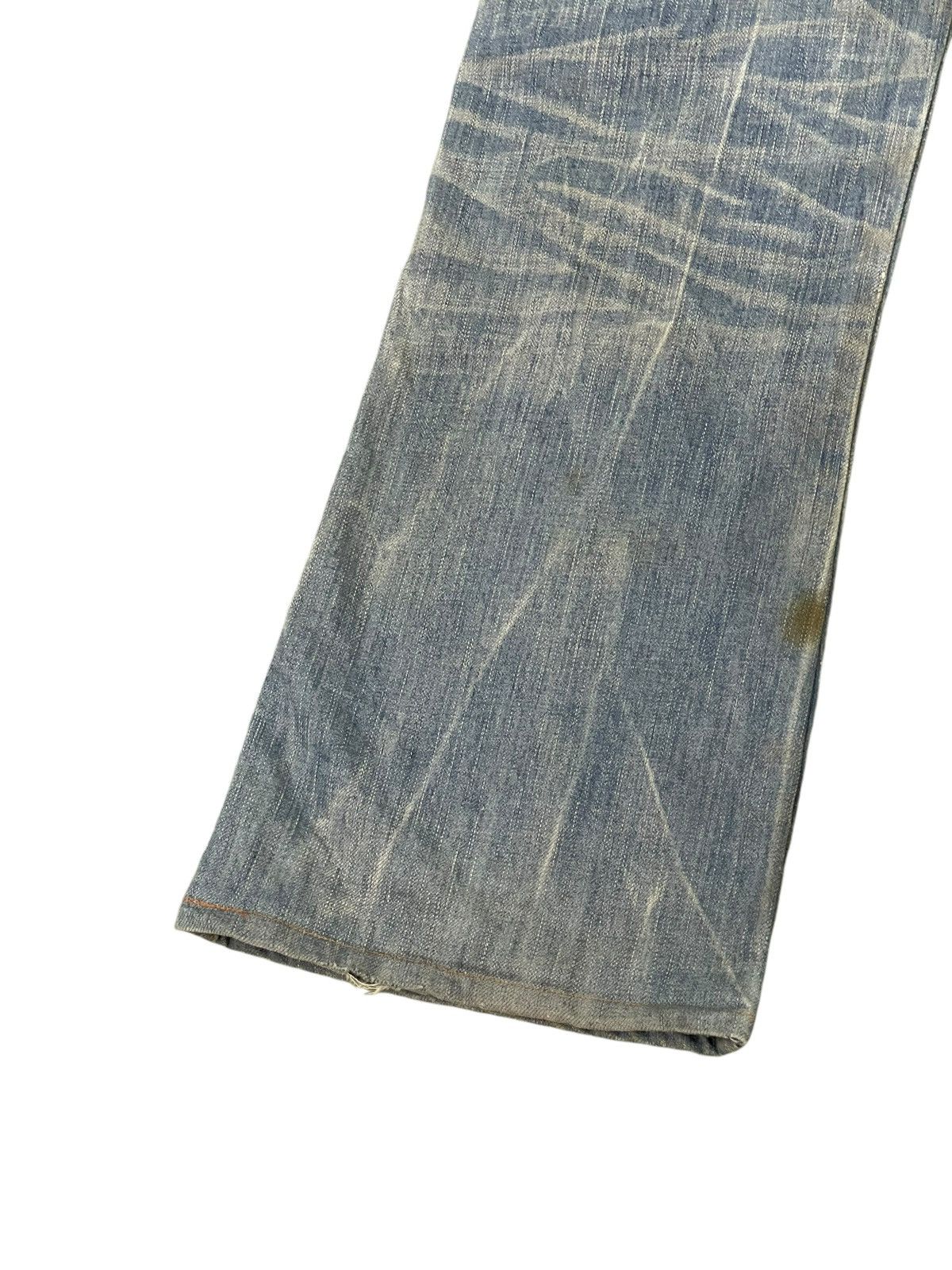 Edwin Flare Jeans Edwin Faded Distress Dirty Grunge Boot Cut 1🟦4 Size US 32 / EU 48 - 15 Thumbnail