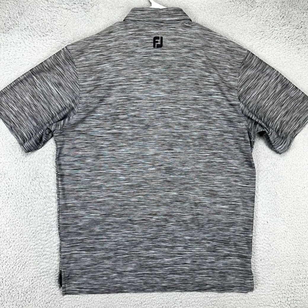 Footjoy VINTAGE FootJoy FJ Polo Shirt Mens Large Grey Black Heather Athletic Stretch Rugby Size US L / EU 52-54 / 3 - 3 Thumbnail