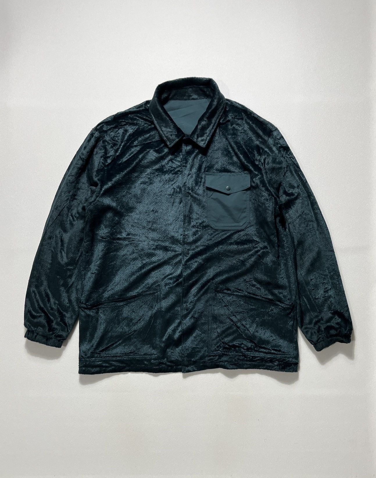 Beams Plus Fuwatech Reversible Shirt Jacket Blue Green Size US L / EU 52-54 / 3 - 4 Thumbnail