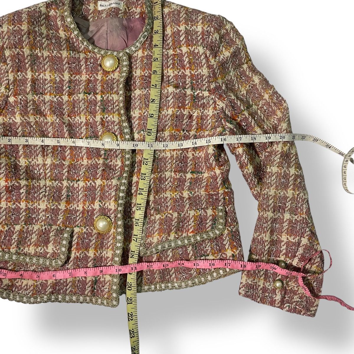 Christophe Lemaire Paul Lemaire Cropped Knitted Tweed Jacket Women Size XS / US 0-2 / IT 36-38 - 20 Thumbnail