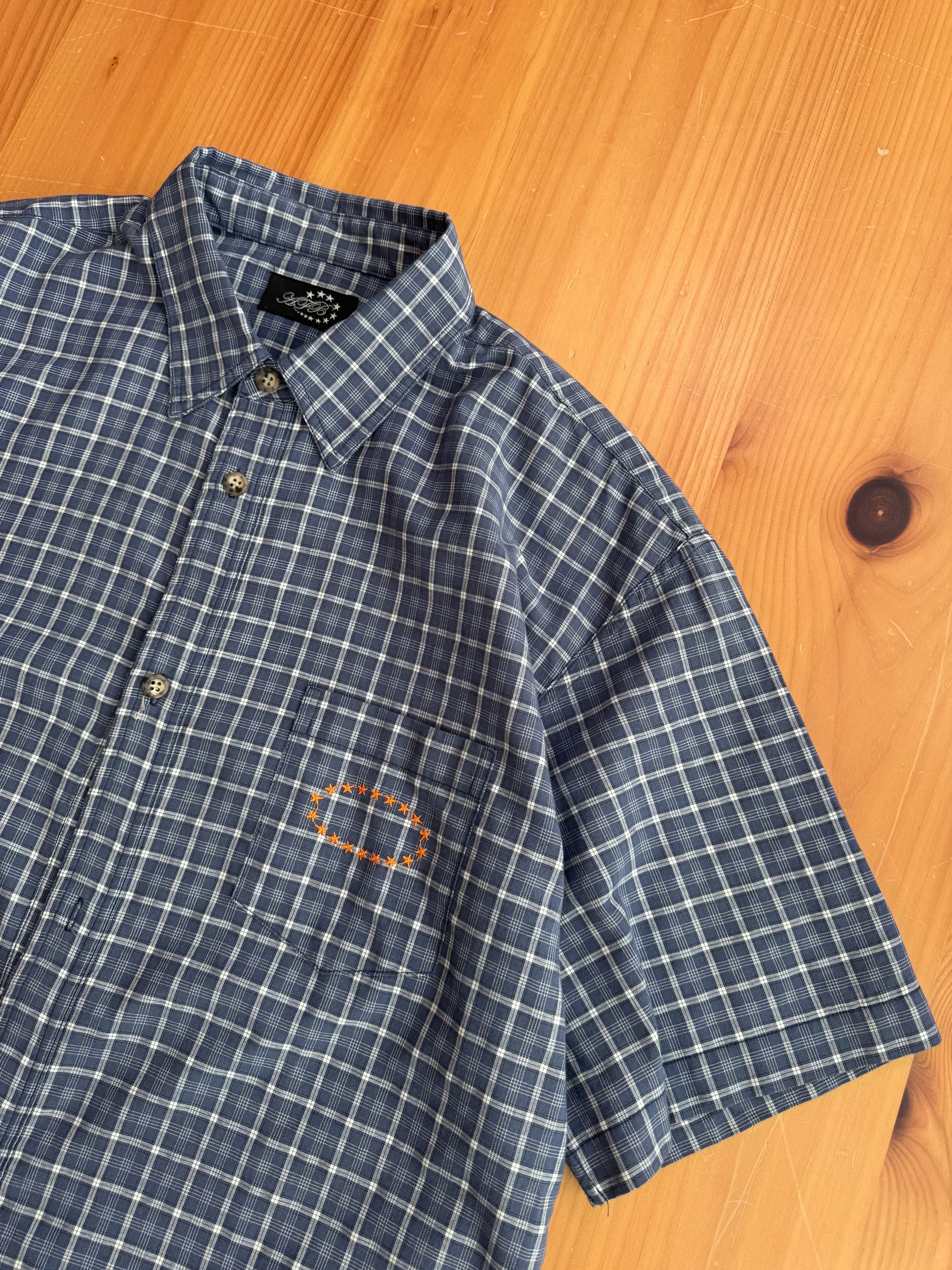Japanese Brand AFB Plaid Shirt Star Embroidery Size US XL / EU 56 / 4 - 4 Thumbnail