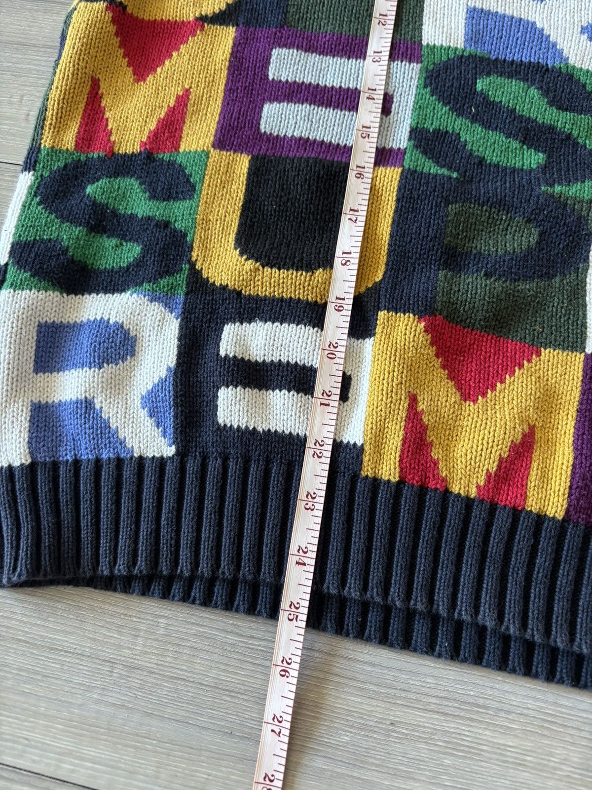 Supreme Supreme FW18 Big Letters Multicolored Sweater Size US M / EU 48-50 / 2 - 6 Thumbnail