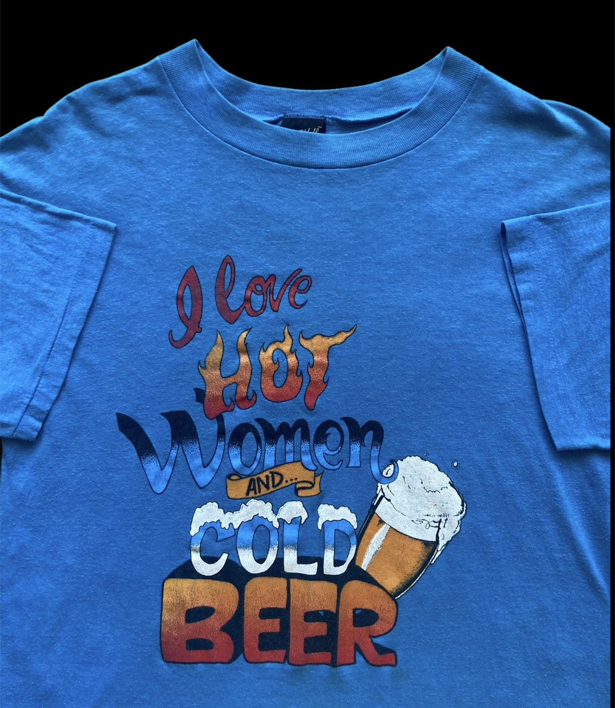 Band Tees × Vintage Vintage 80s Humor Art Tee Hot Women And Cold Beer VTG USA Size US L / EU 52-54 / 3 - 1 Thumbnail