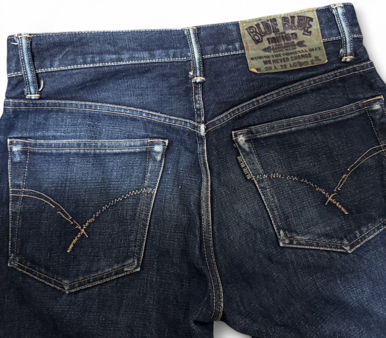 Blue Blue Japan × Japanese Brand Blue Blue Japan Raw Selvedge Jeans 30x32 - Japan - Redline Size US 29 - 13 Thumbnail