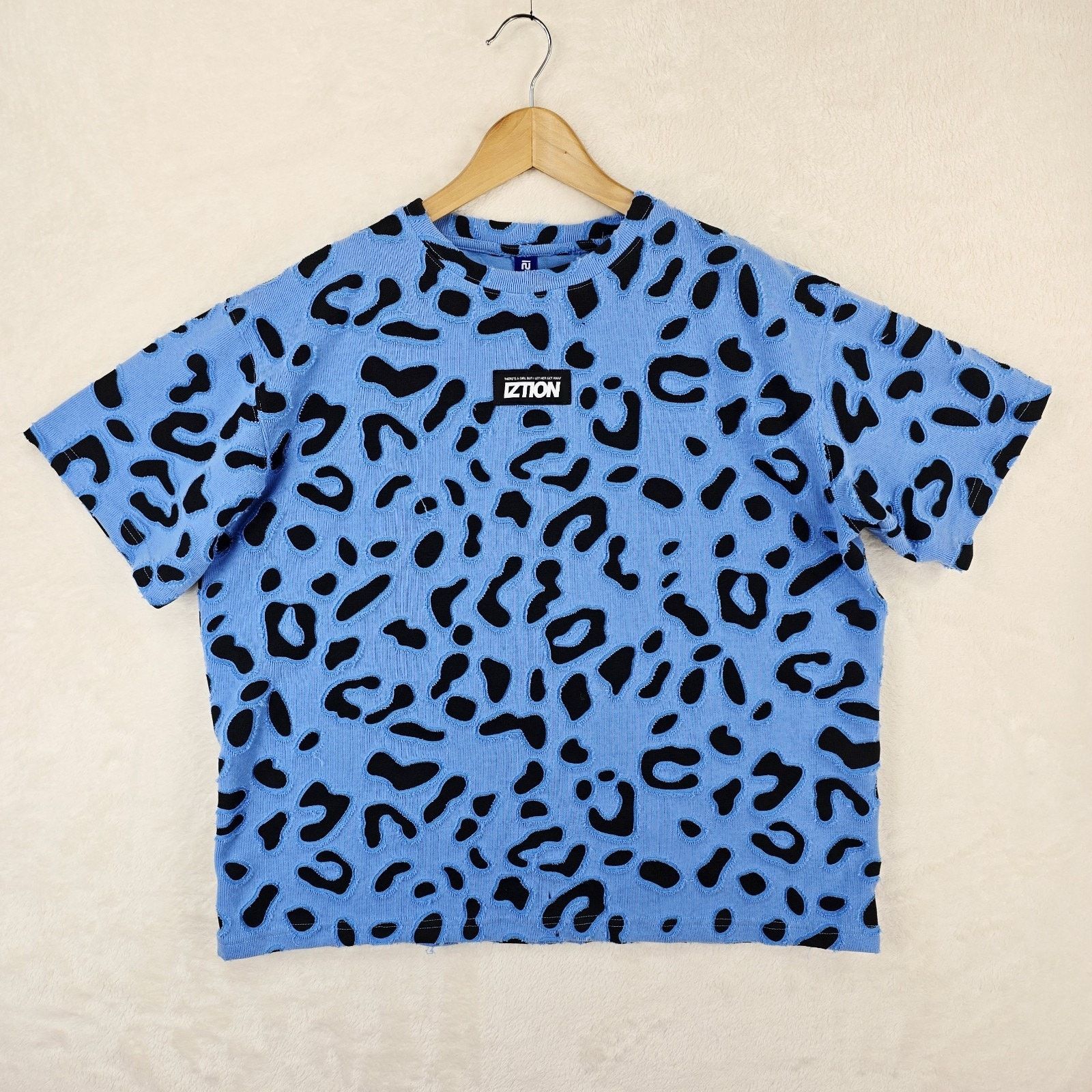 Other Bangboy X Iztion Boxy Shirt Mens Medium Blue Leopard Size US M / EU 48-50 / 2 - 2 Thumbnail