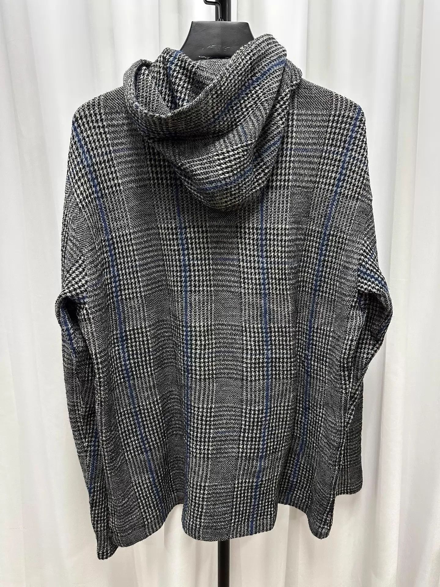 Yohji Yamamoto Yohji Yamamoto Pour Homme Wool Check Hooded Jacket Size US L / EU 52-54 / 3 - 5 Thumbnail