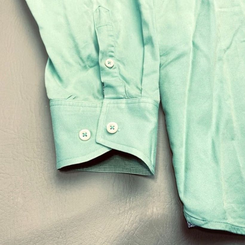 Tommy Bahama Tommy Bahama Shirt Mens 2XL Green Oasis Twill Solid Button Up Long Sleeve Logo Size US XXL / EU 58 / 5 - 3 Thumbnail