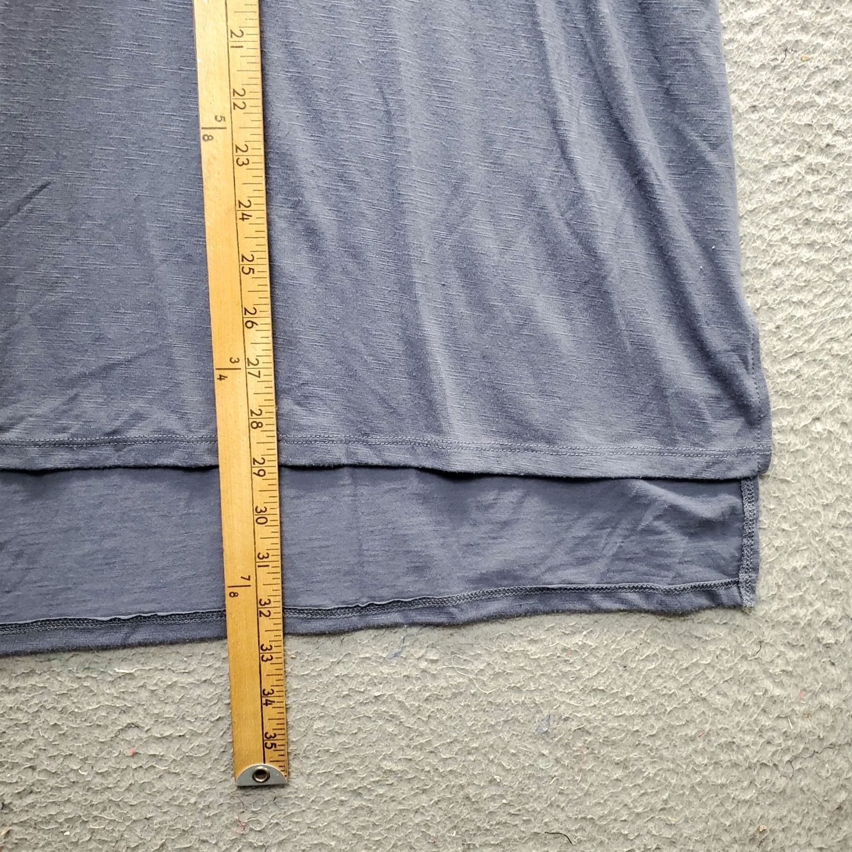 Vintage Lane Bryant Women Size 26/28 Blue Stretch Round Neck Pullover Shirt Top Casual High Low Tee Size 4XL / US 24-26 - 3 Thumbnail
