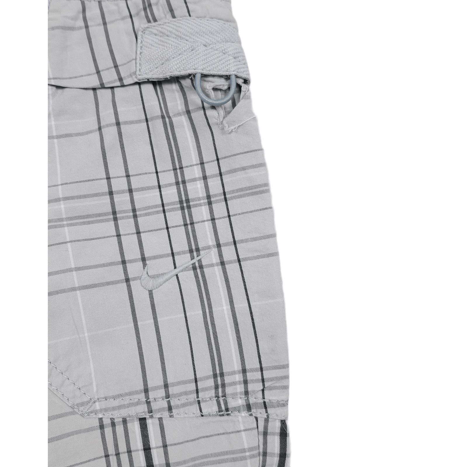 Nike × Vintage Vintage Y2K Nike L Swoosh Cargo Shorts Streetwear Plaid Size US 36 / EU 52 - 5 Thumbnail
