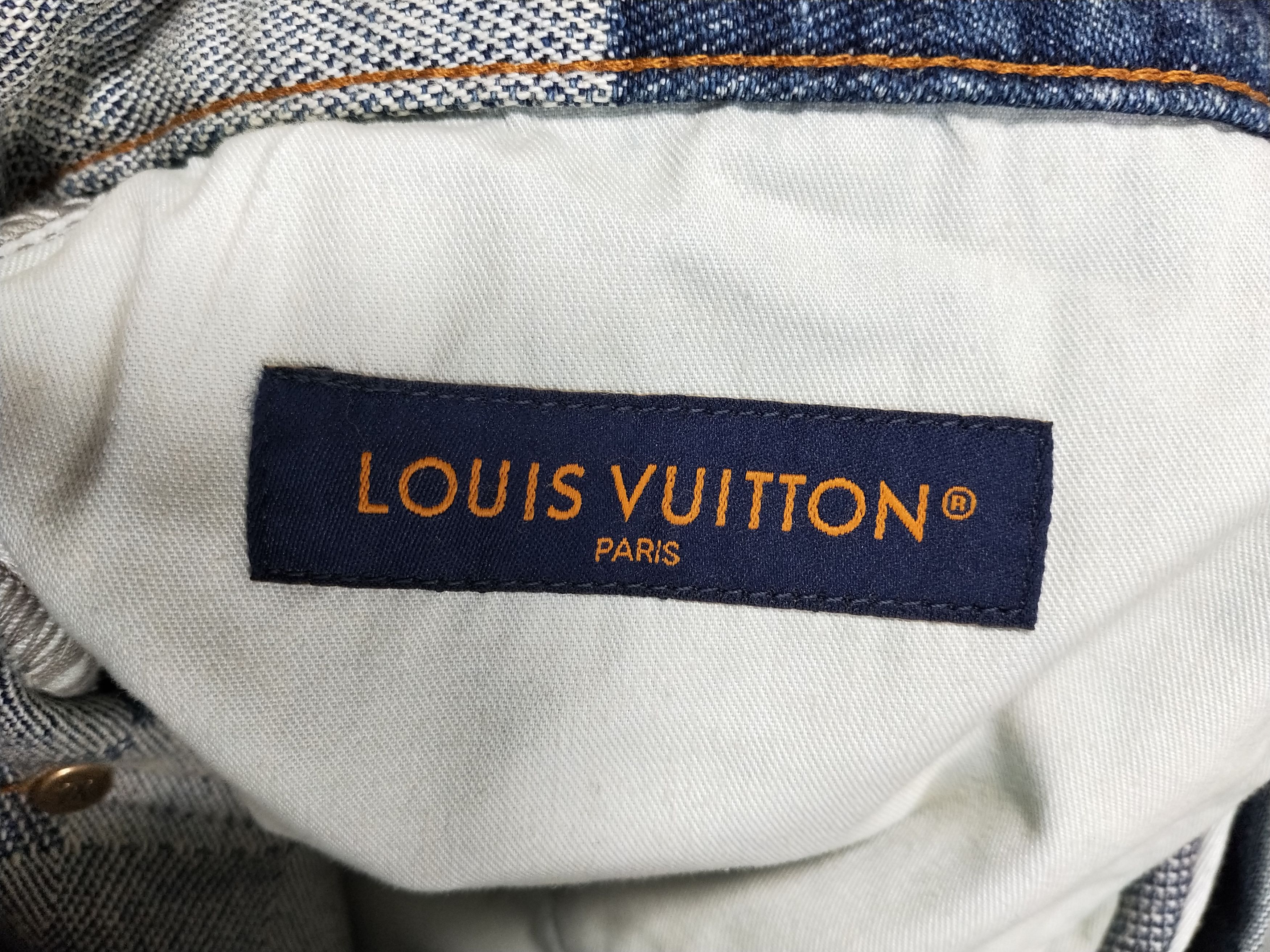 Louis Vuitton Damier Print Skate Denim Jeans Size US 38 / EU 54 - 7 Thumbnail