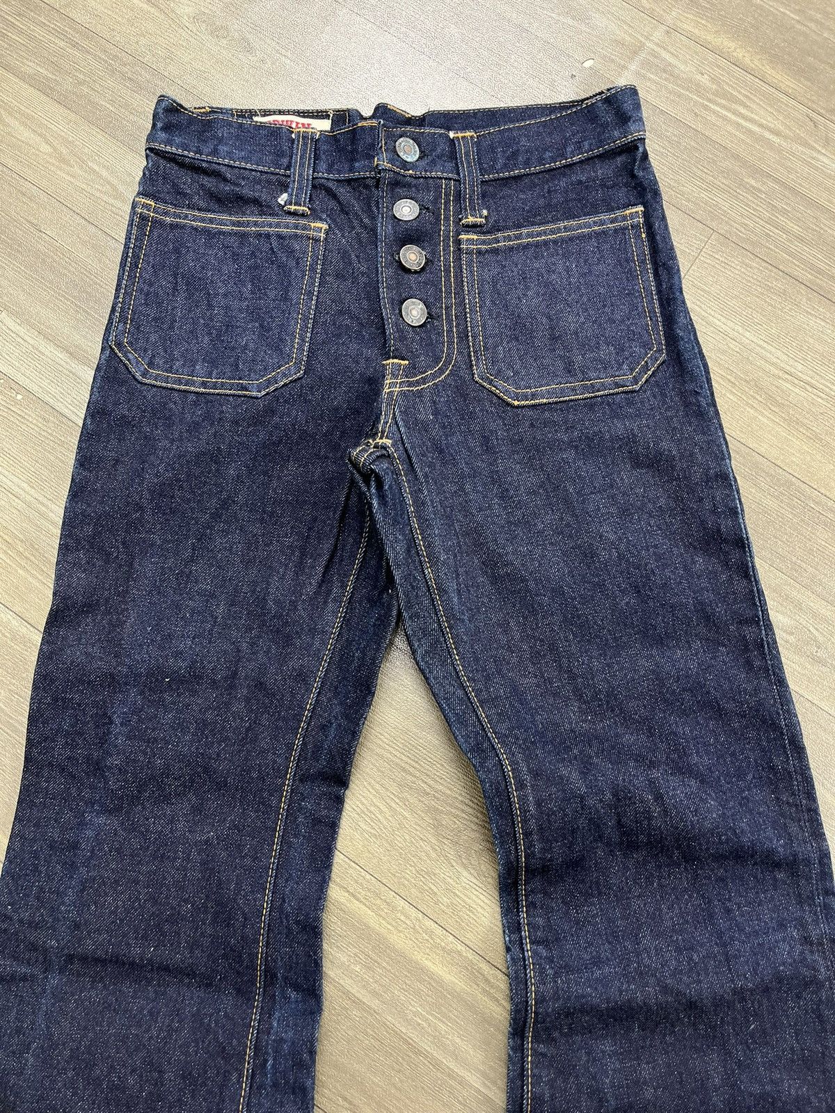 Japanese Brand 2000s Edwin 1014 TT Ifsixwasnine Lgb Style Flared Jeans Size US 27 - 5 Thumbnail