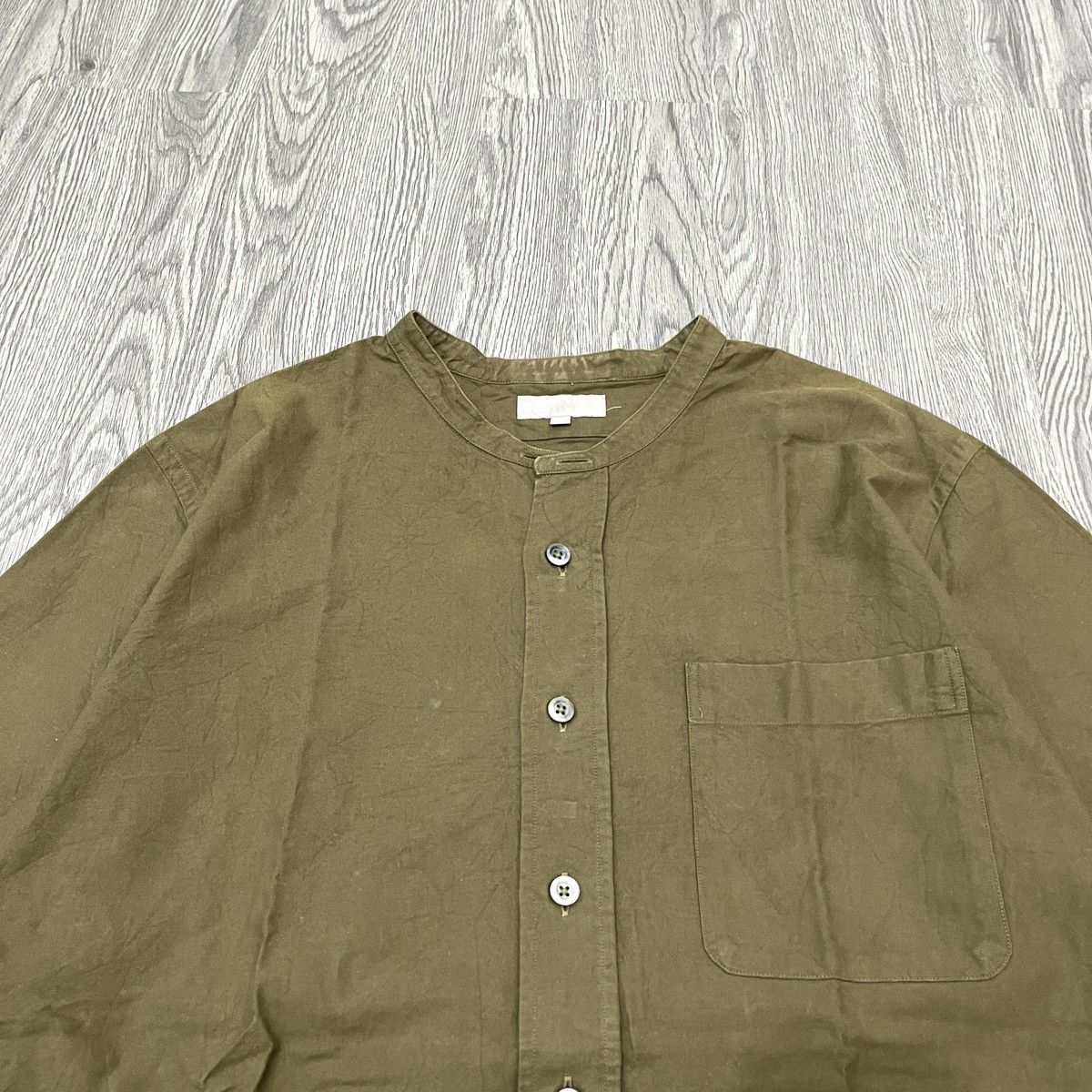 Margaret Howell MHL Open Colar Shirt Army Green Amekaji Style Japanese Size US M / EU 48-50 / 2 - 2 Thumbnail