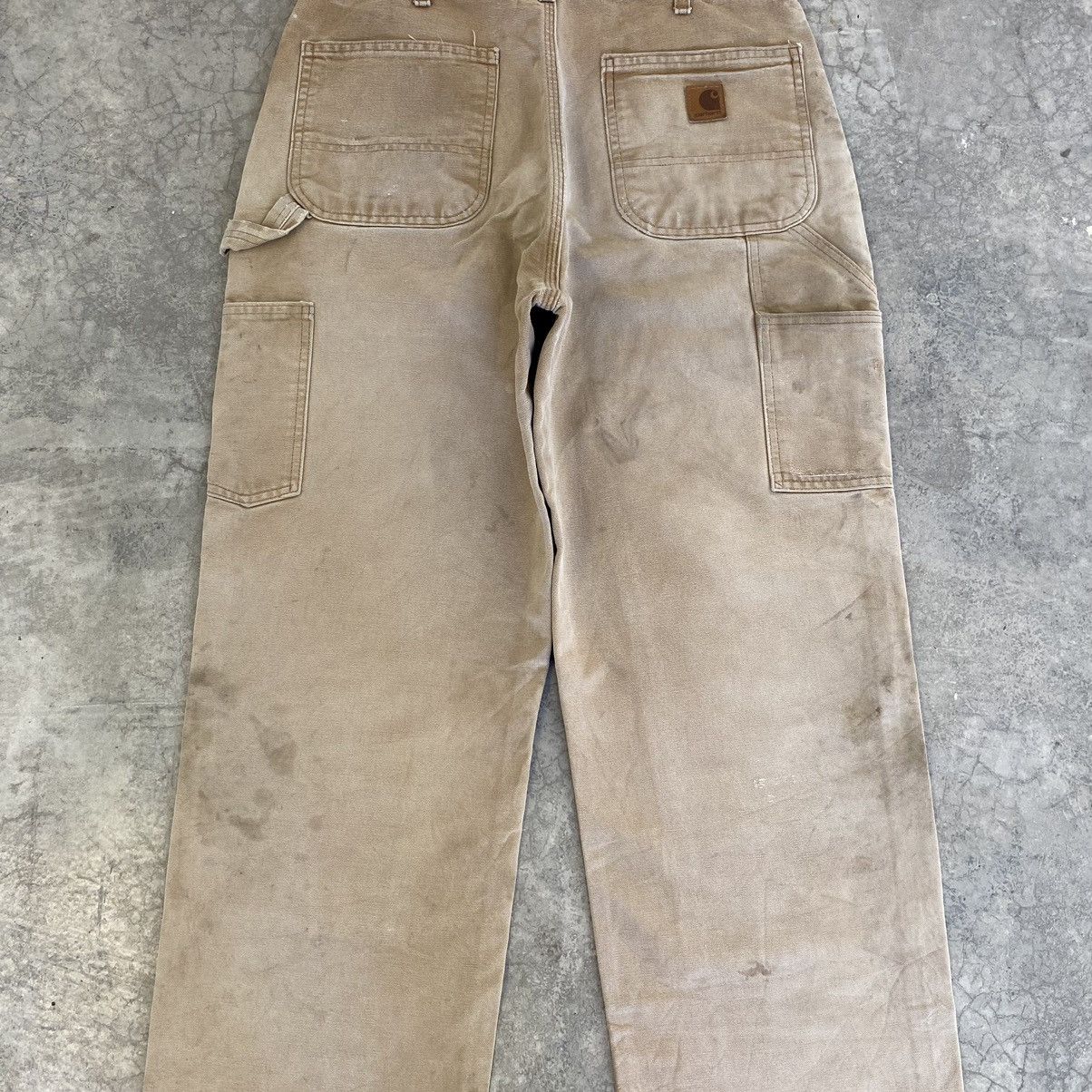 Carhartt VTG Carhartt Double Knee Faded Tan Dirty Carpenter Pants Size US 33 - 17 Thumbnail