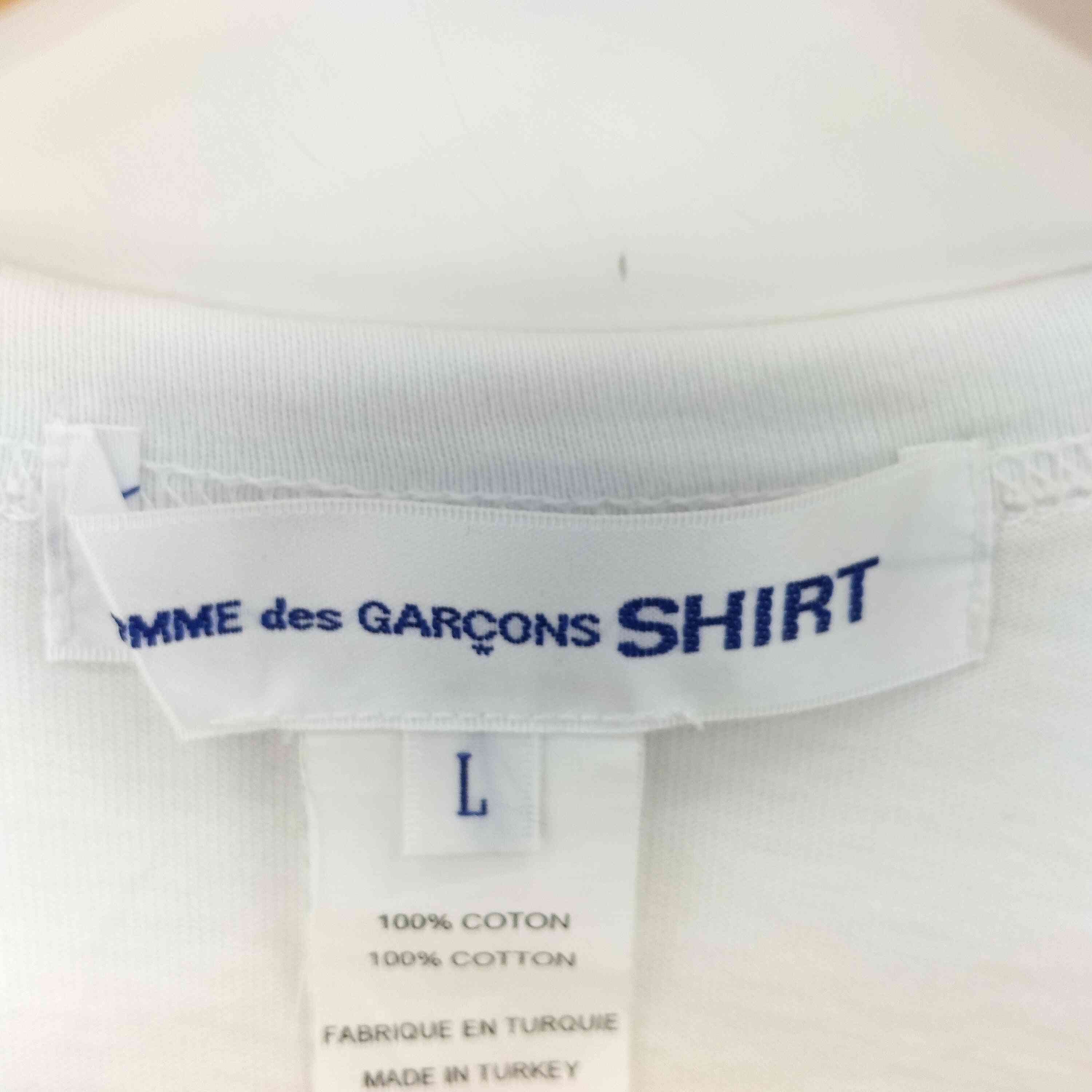 Comme des Garcons SHIRT T-Shirts Crewneck Short Sleeve Cotton Print White Red Size US L / EU 52-54 / 3 - 6 Thumbnail