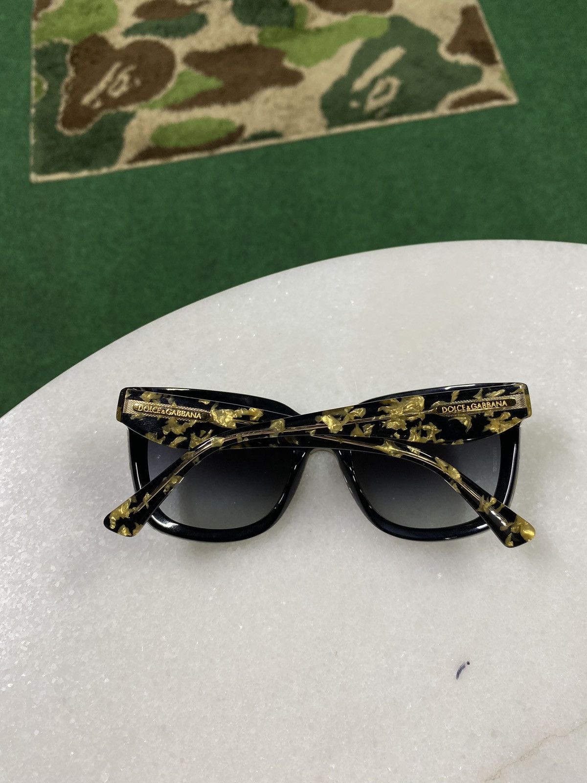 Designer × Dolce & Gabbana Dolce & Gabbana Women’s Gold Monogram Shades Size ONE SIZE - 7 Thumbnail