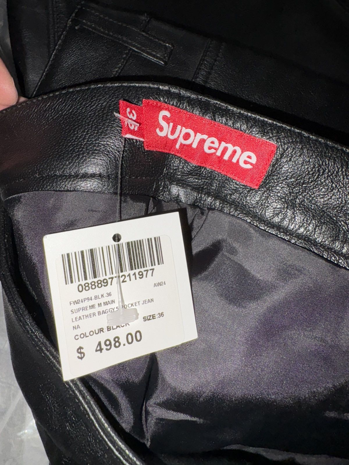 Supreme Supreme Leather Baggy 5-Pocket Jean Size US 36 / EU 52 - 8 Thumbnail