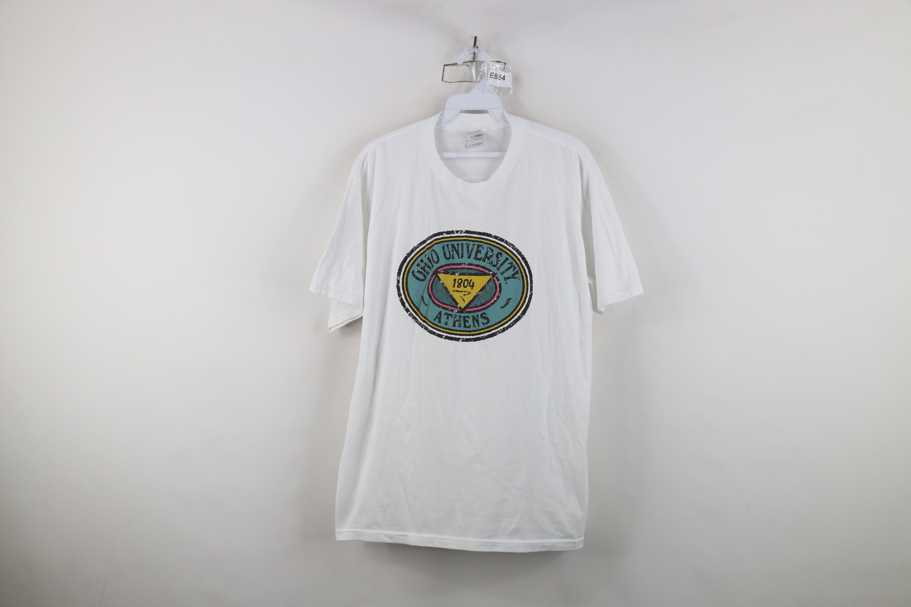 Vintage Vintage 90s Ohio University Athens Short Sleeve T-Shirt Size US L / EU 52-54 / 3 - 1 Thumbnail